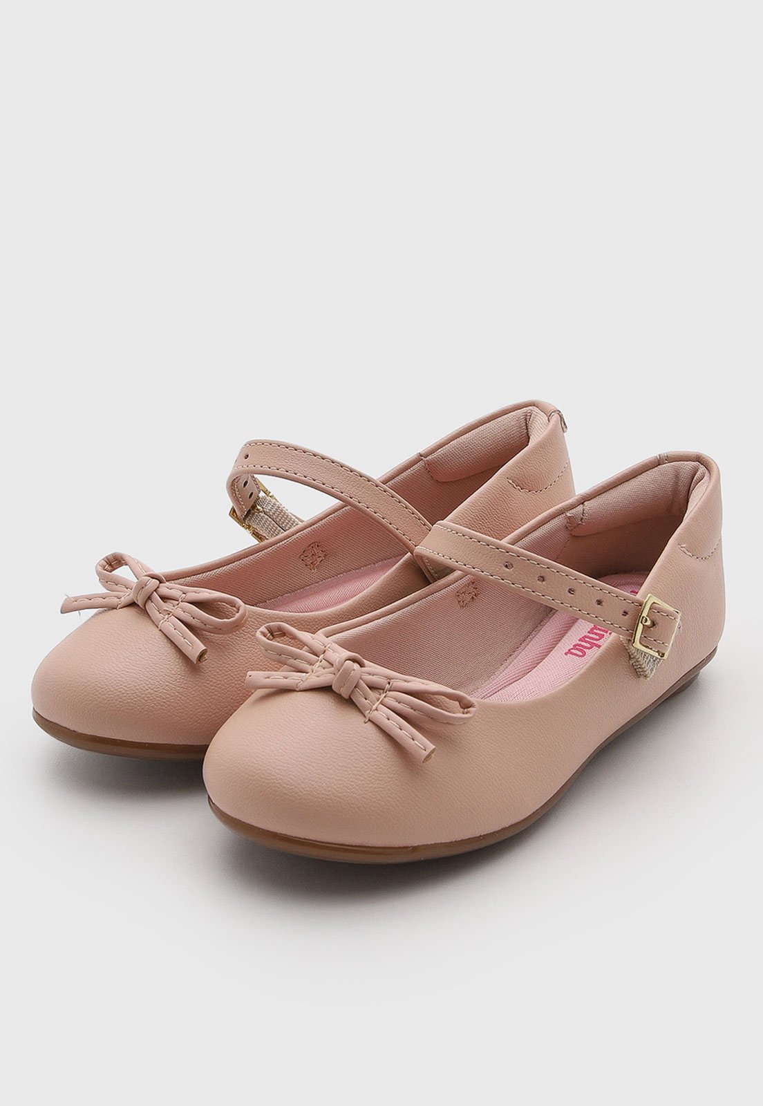 Infantil - Sapatilha Molekinha Laço Rosa
