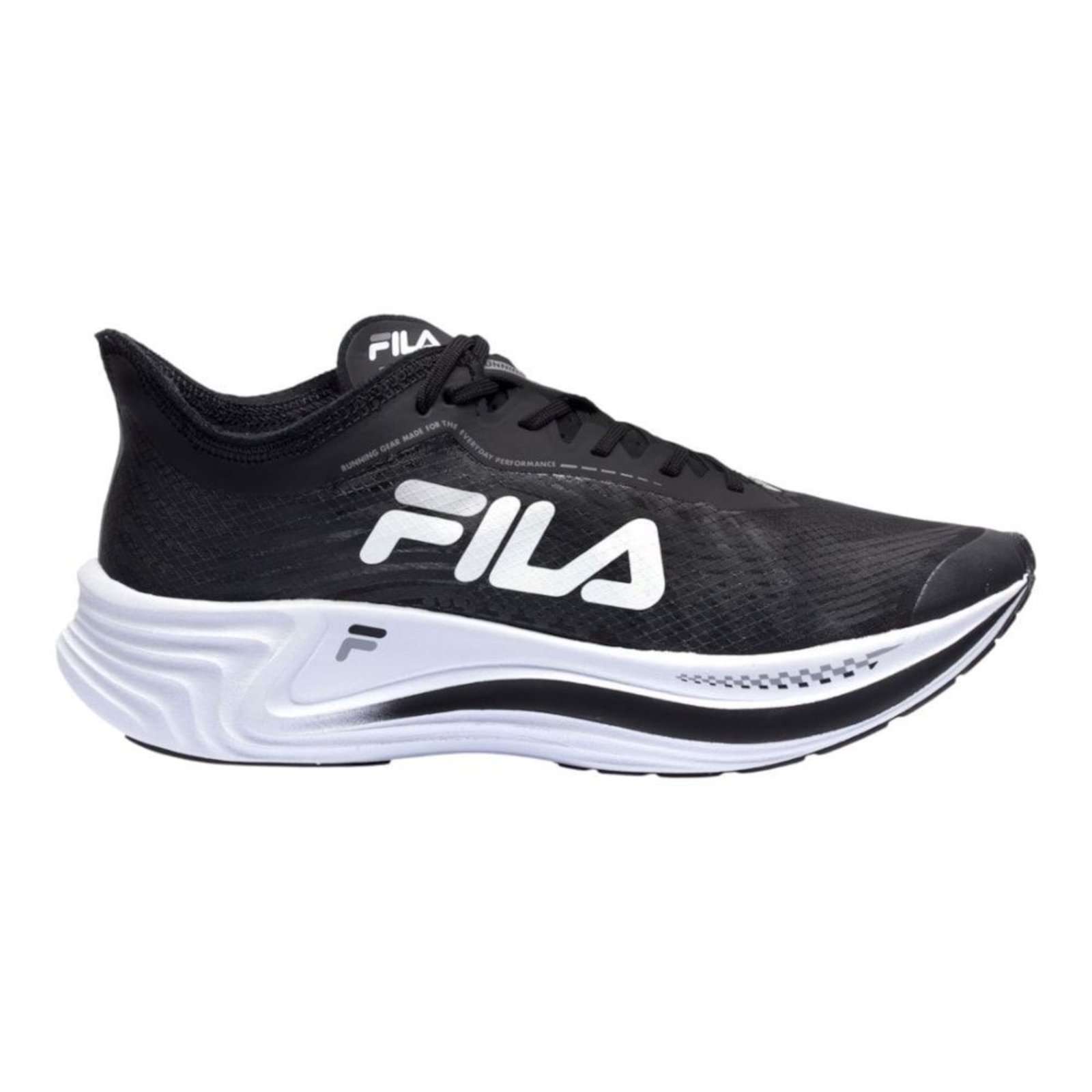 Vista 2 Tênis Fila Racer Carbon Feminino - Preto preto carbon Fila preto carbon