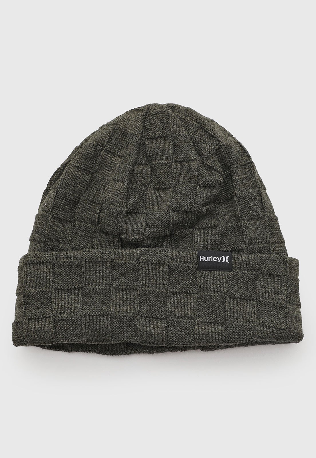 Gorro Hurley Trama Quadriculada Verde Oliva