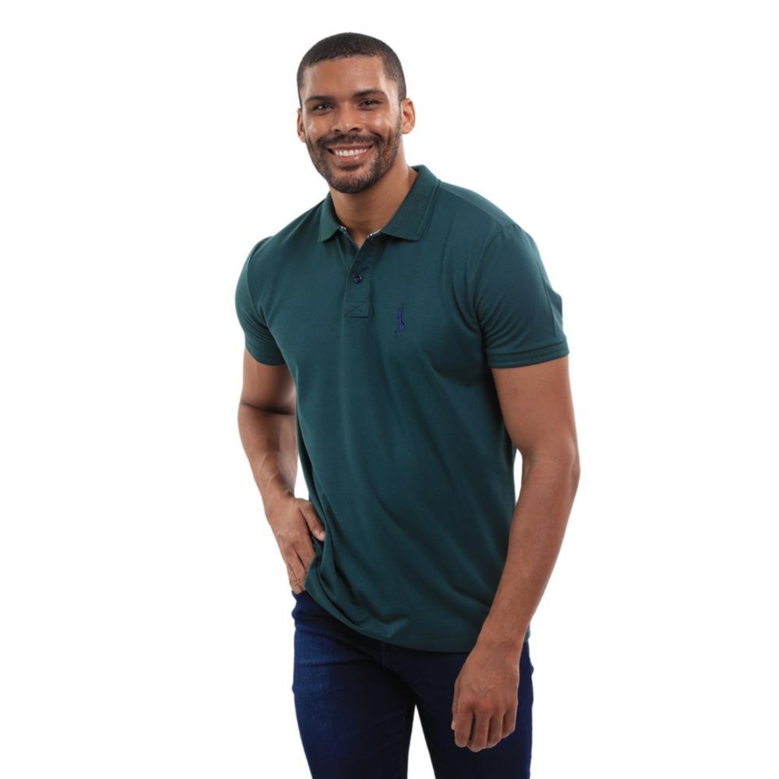 Camisa Polo Masculina Piquet Algodão Casual