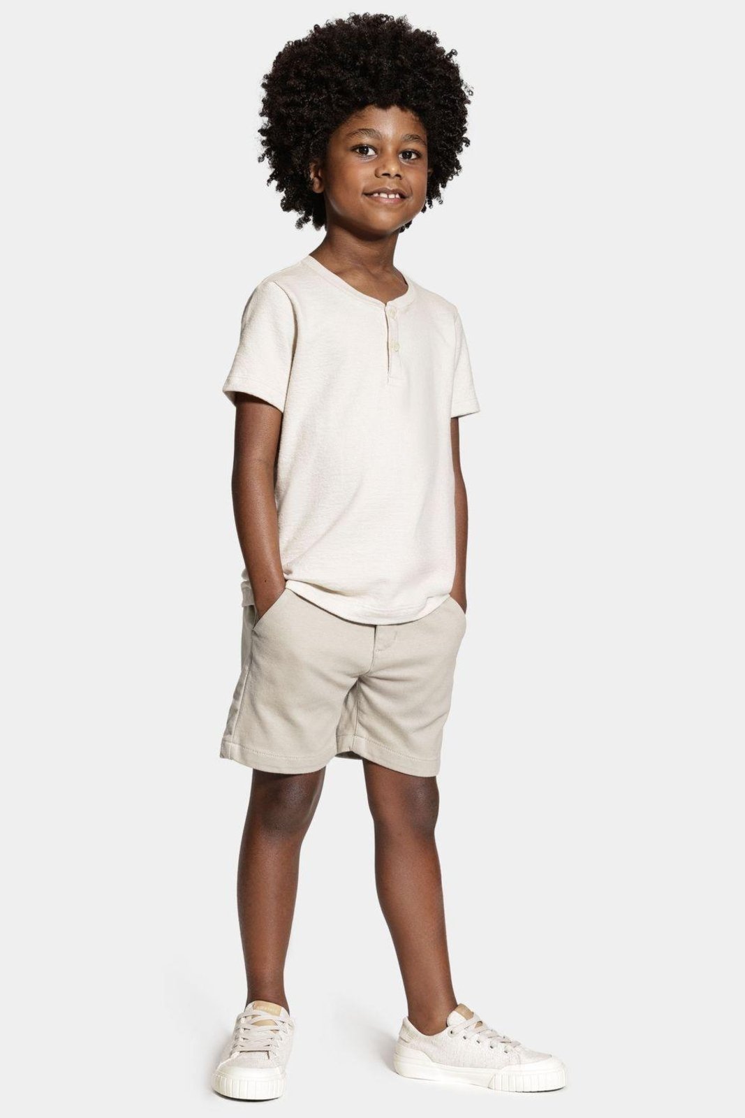 Infantil - Bermuda Aramis Confort Chino Color Areia