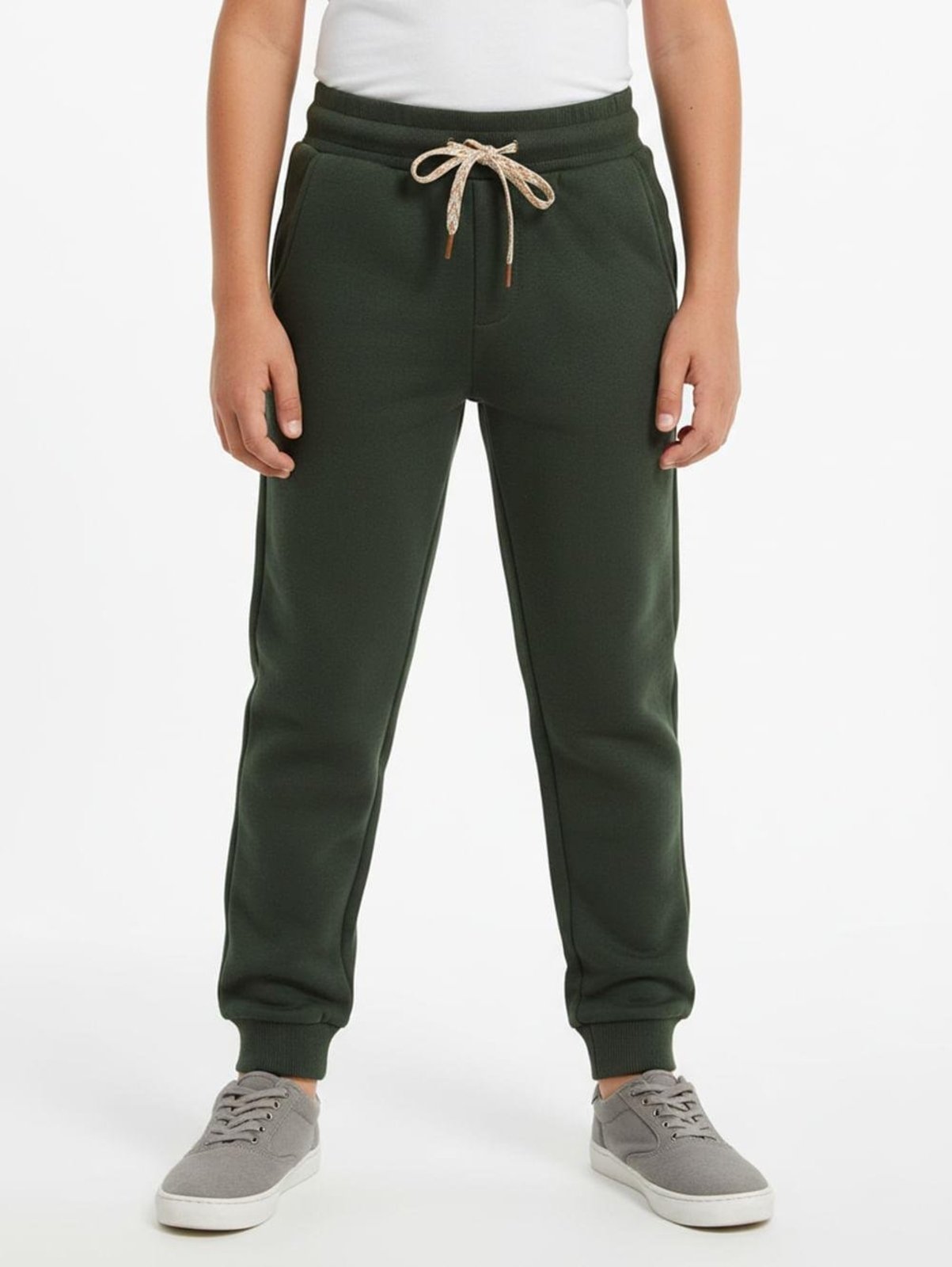 Infantil - Calça Moletom Com Punho Juvenil Para Menino - VERDE