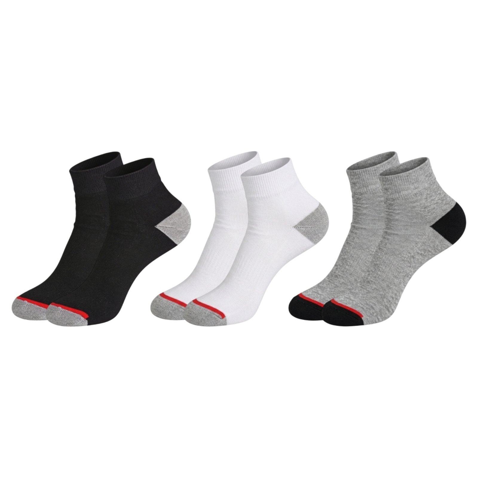 Kit 3 Pares Meia Esportiva Cano Curto Tecido Tecnológico Atoalhado Confortável Toque Macio Up 5186