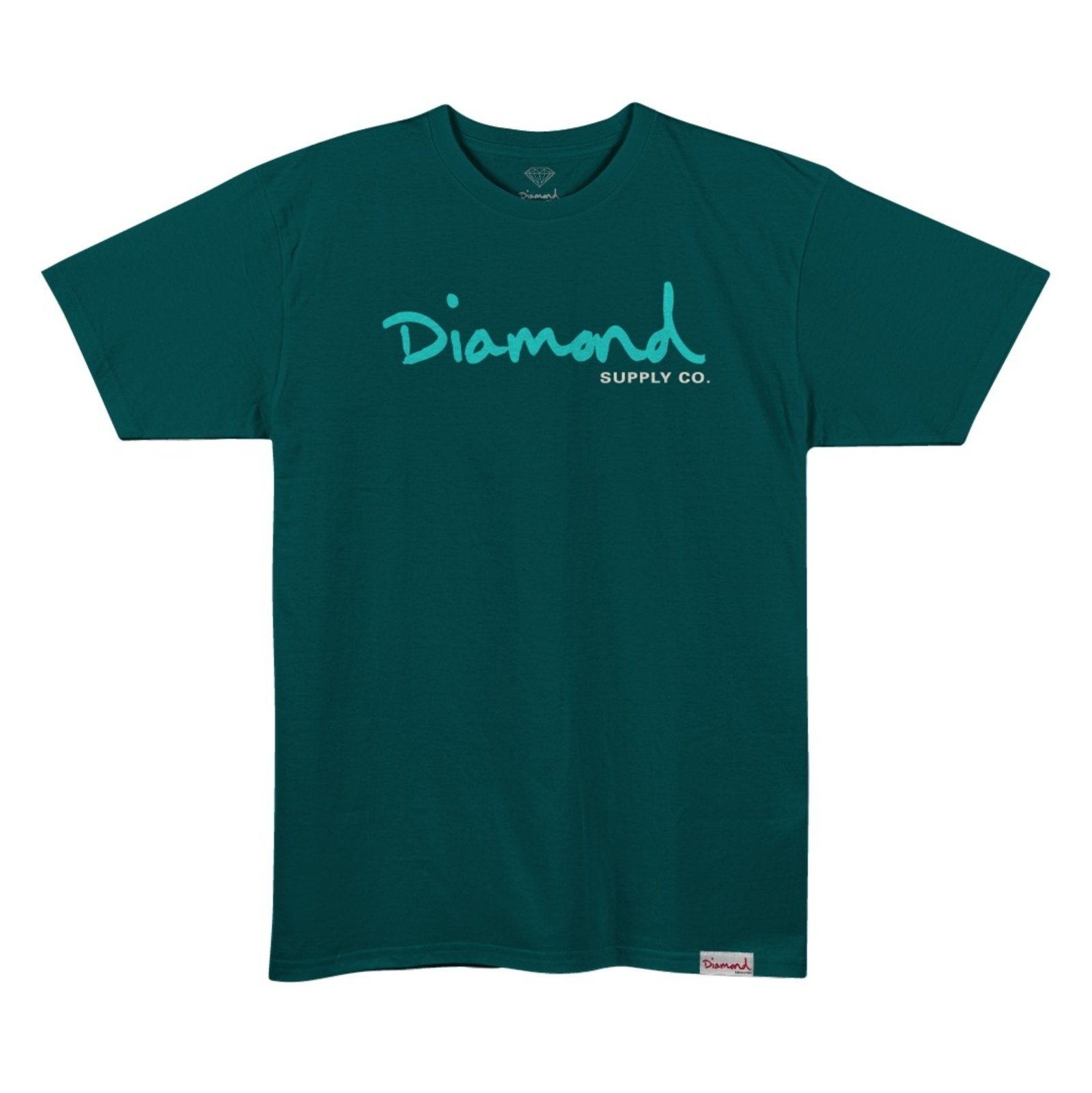 Camiseta Diamond Og Script Tee - V26DIC07 - GREEN TEAL