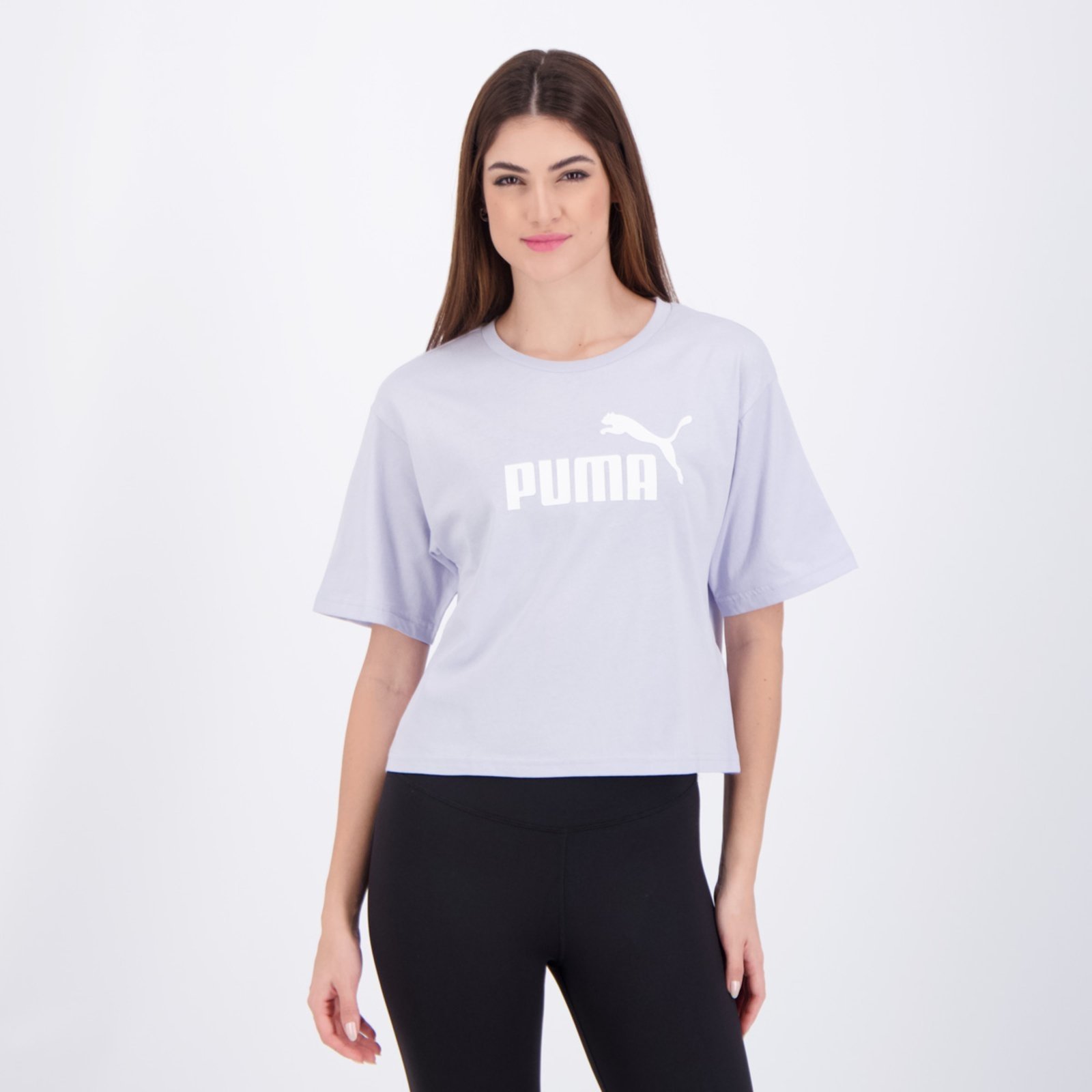 Cropped Puma ESS NO. 1 Logo Feminina Azul