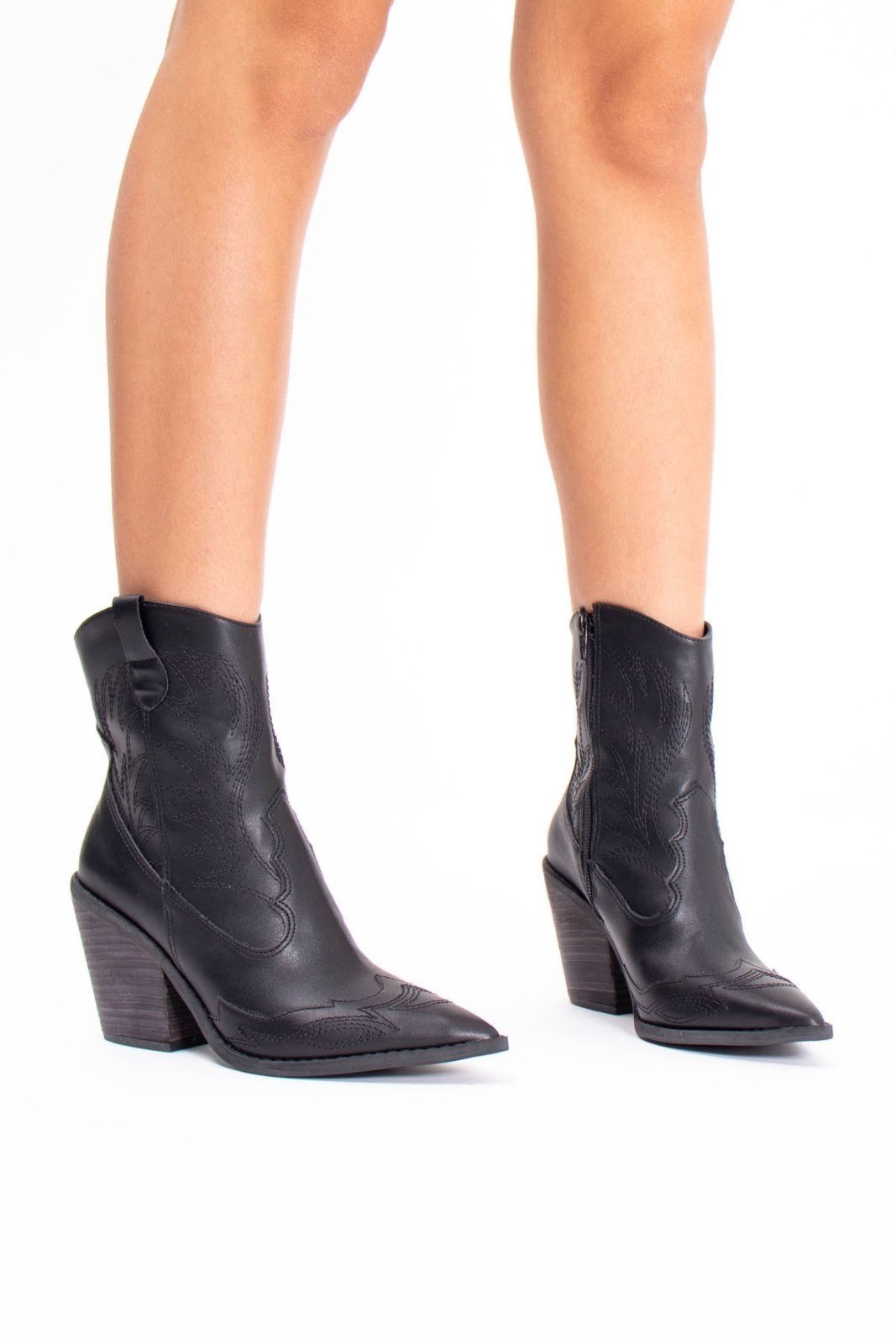 Vista 3 Bota Western Suzana Santos preto Suzana Santos preto