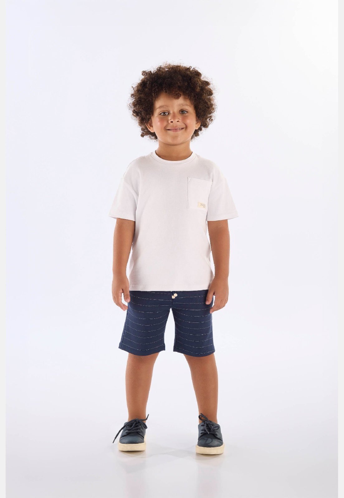 Infantil - Conjunto Camiseta e Bermuda Up Baby Branco