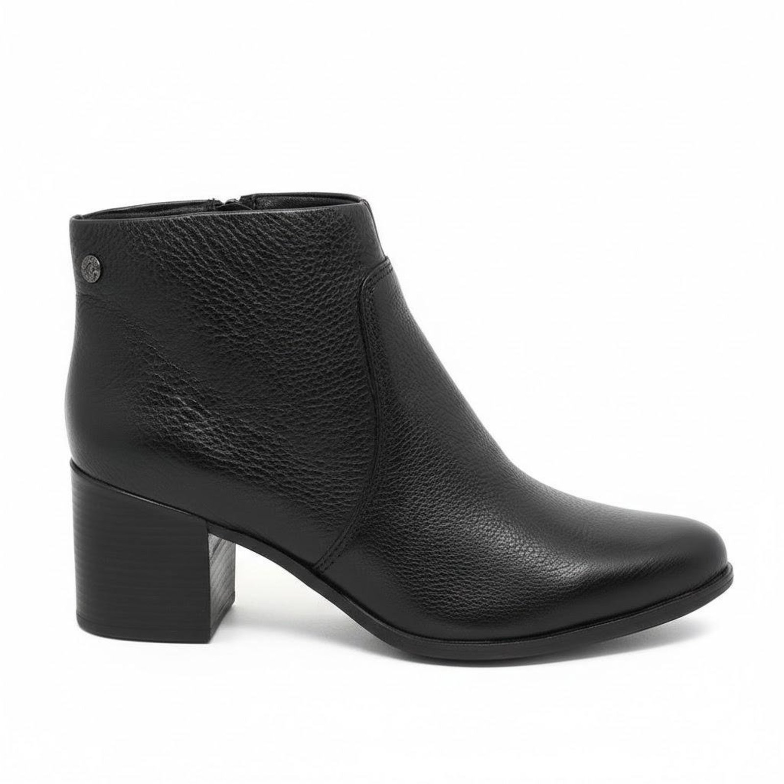 Bota Cano Curto Feminina Couro Bottero 346901 Preta