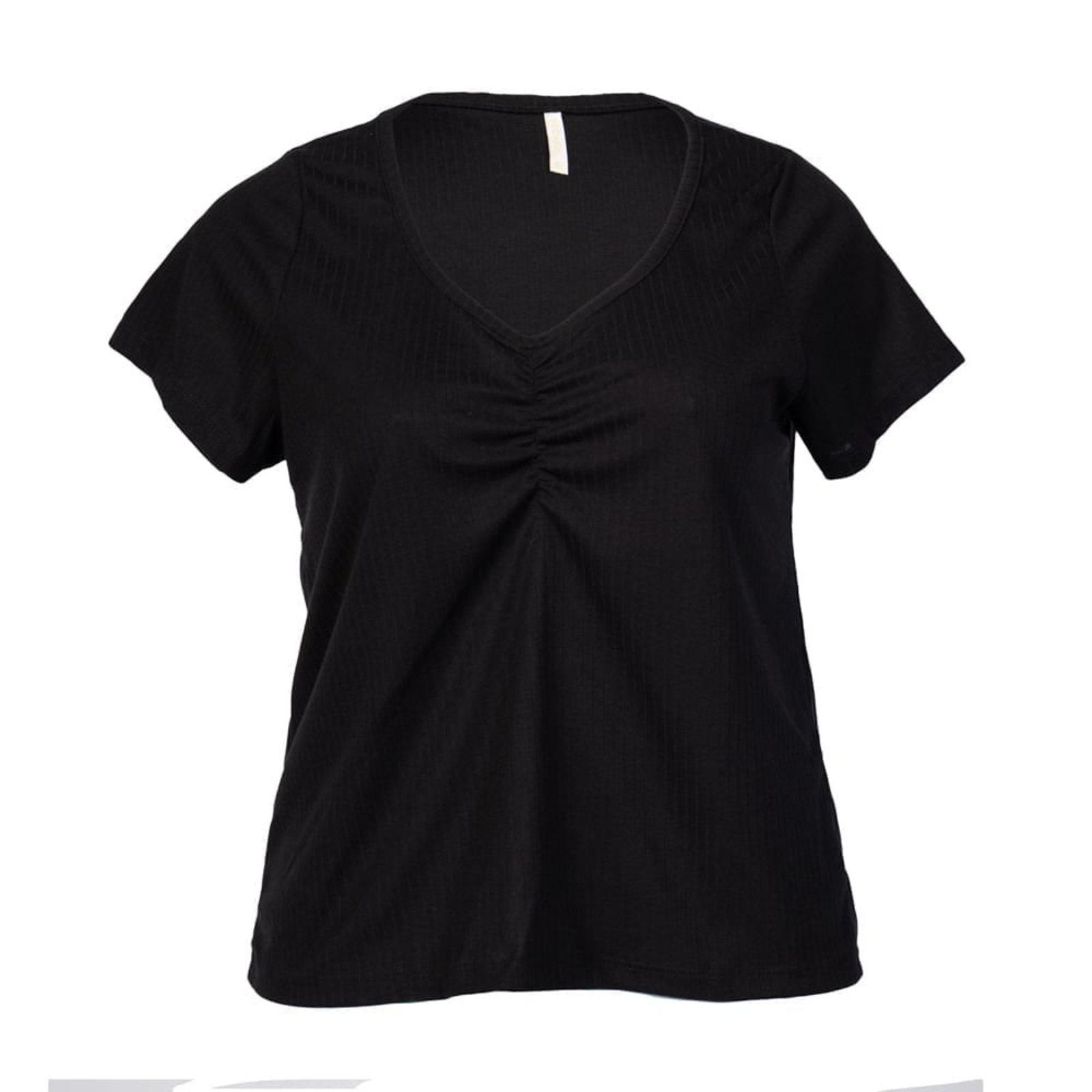 Vista 3 Blusa Feminina Rechsul Plus Size Ribana Canelada preto RechSul preto