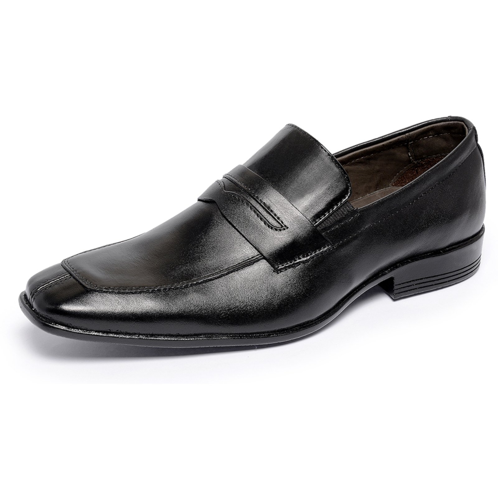 Sapato Social Masculino Ferrile Sport Elástico em Couro Preto
