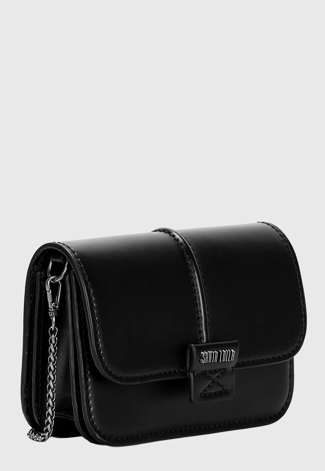 Bolsa Tiracolo Santa Lolla Alça Corrente Preta