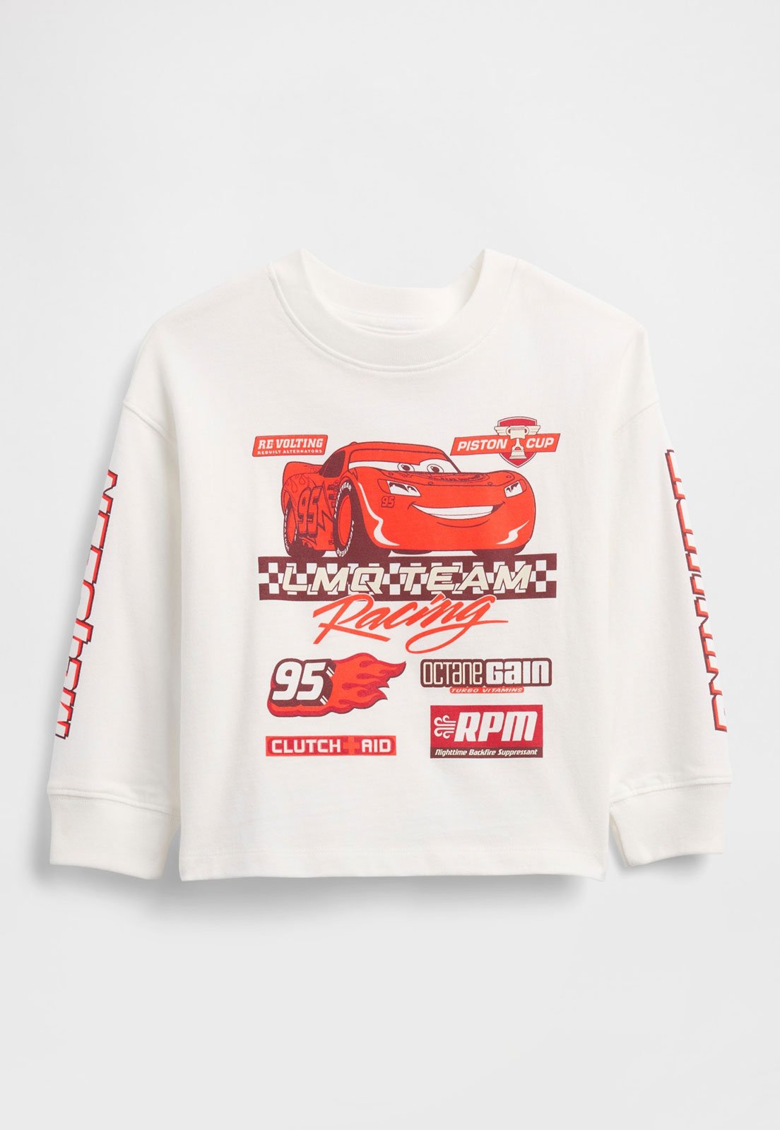 Camiseta GAP Carros Relâmpago McQueen Off-White