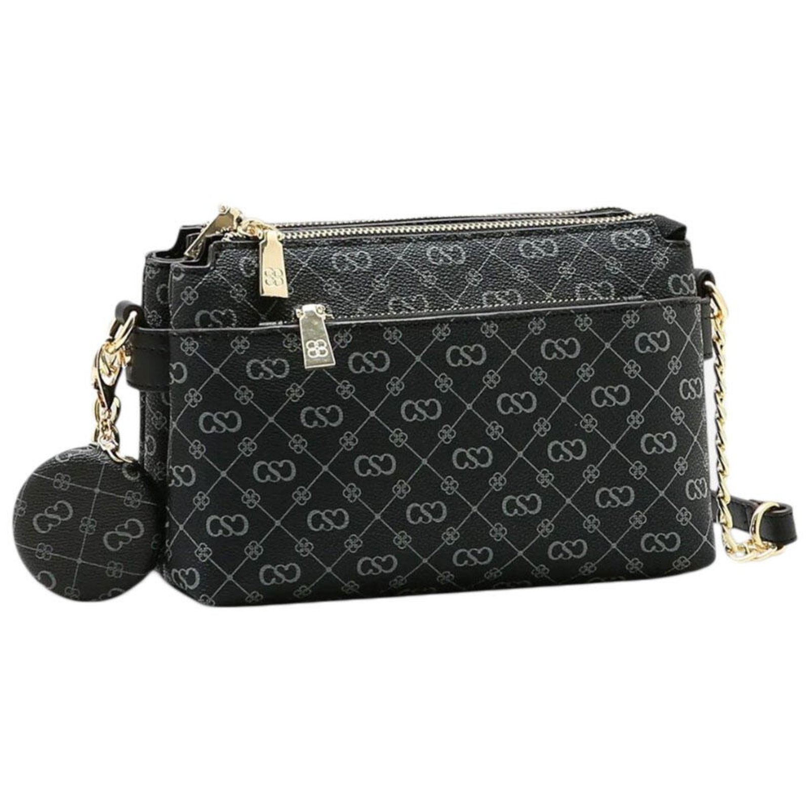 Bolsa Feminina Transversal Chenson Cg85408 1825408 Preto