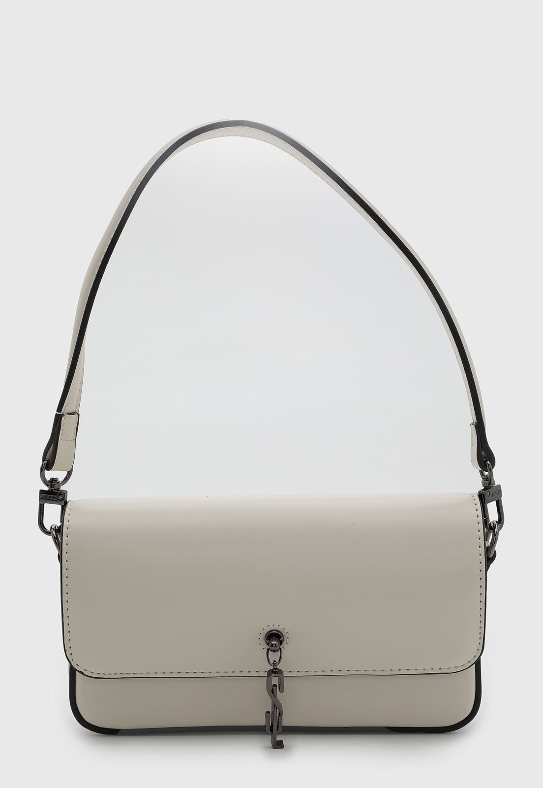 Bolsa Feminina Santa Lolla Couro Pequena Off-White