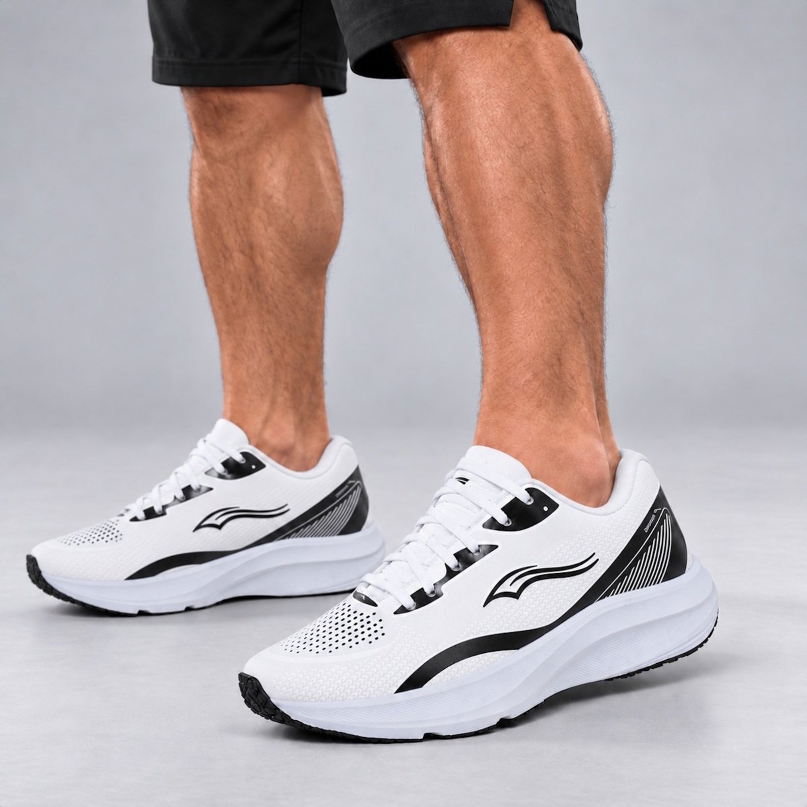 Tênis Masculino Academia e Caminhada Esportivo Confortável Branco