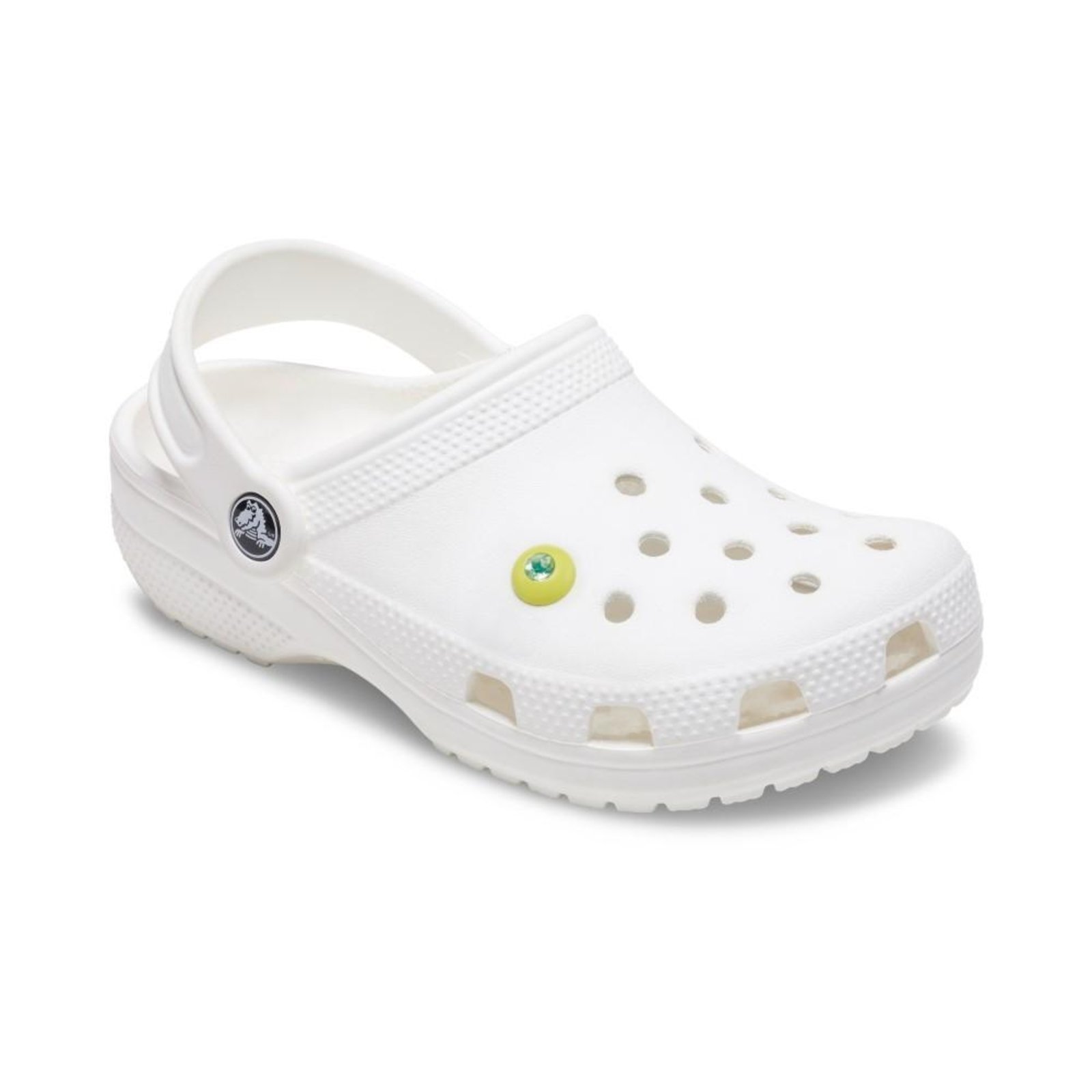 Vista 3 Infantil - Jibbitz™ Círculo Verde com Pedra Branco Crocs branco verde