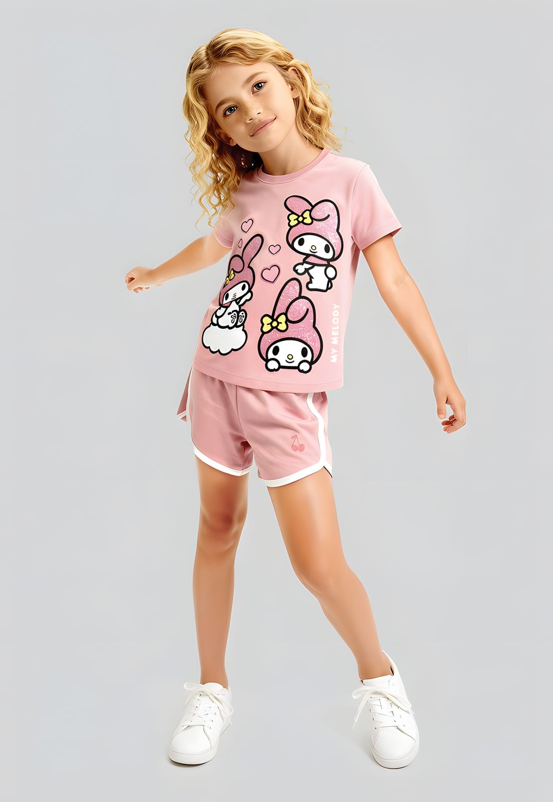Infantil - Camiseta Brandili Hello Kitty Rosa
