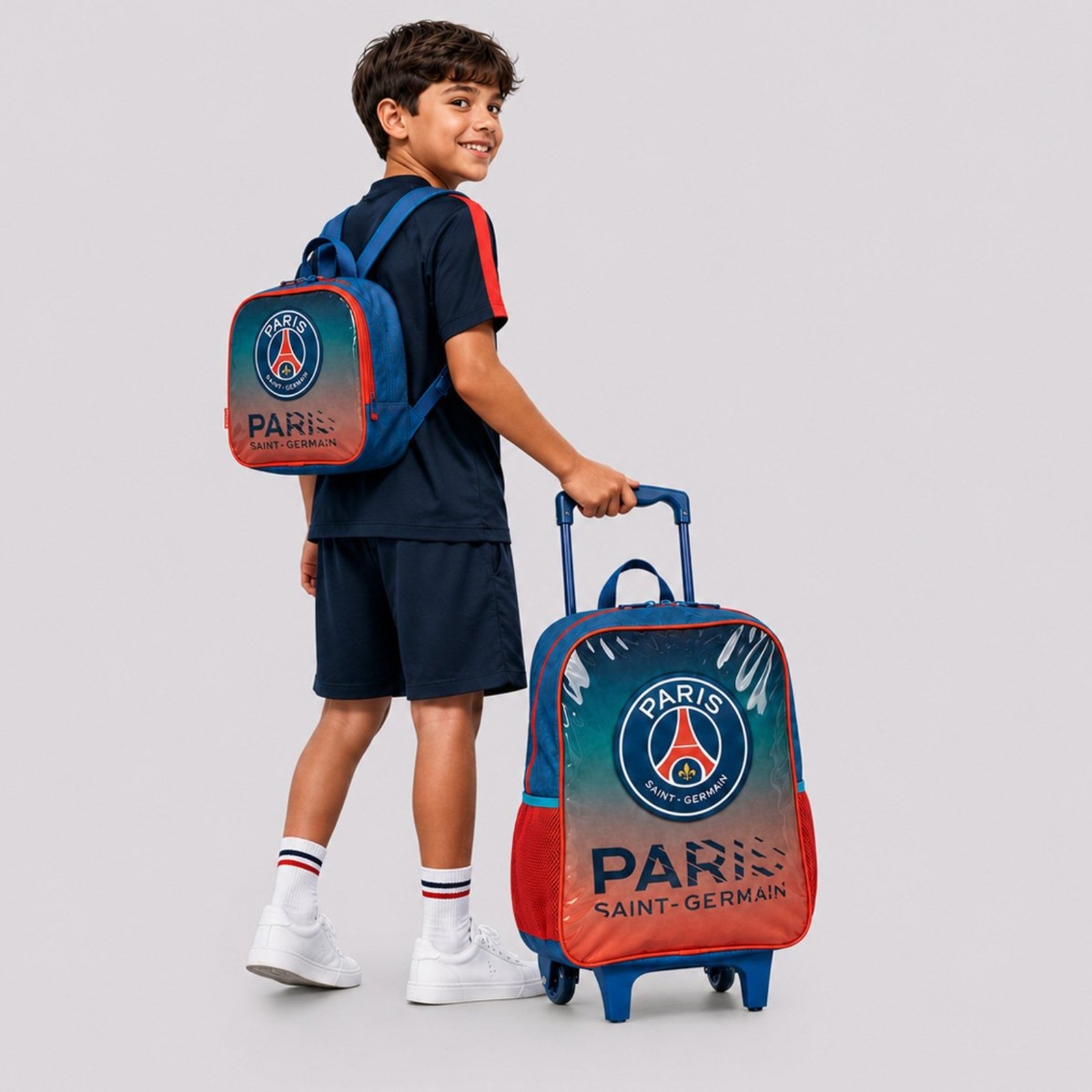 Kit Mochila + Lancheira PSG Azul