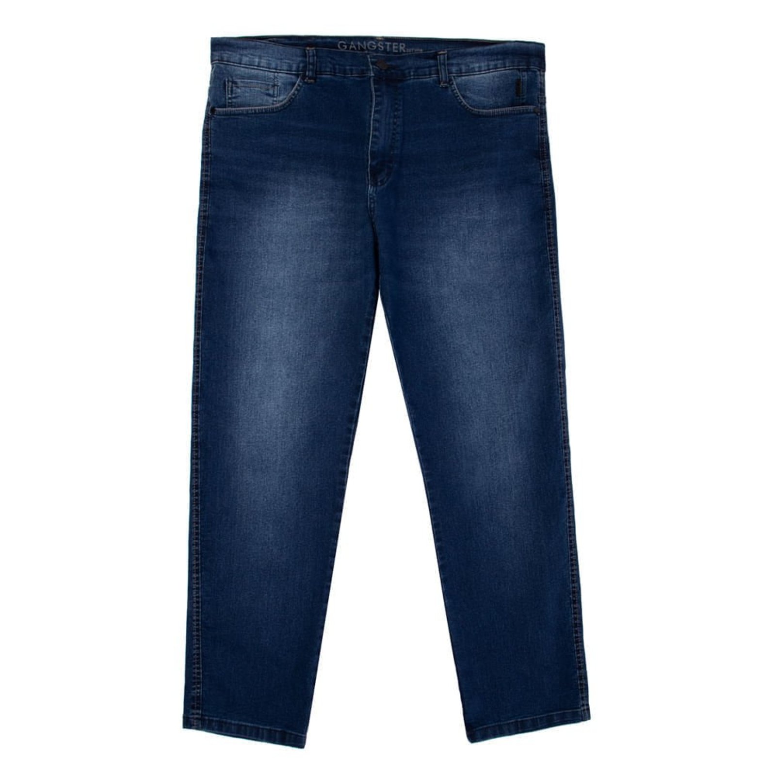 Calça Jeans Masculina Gangster Plus Size Regular Azul