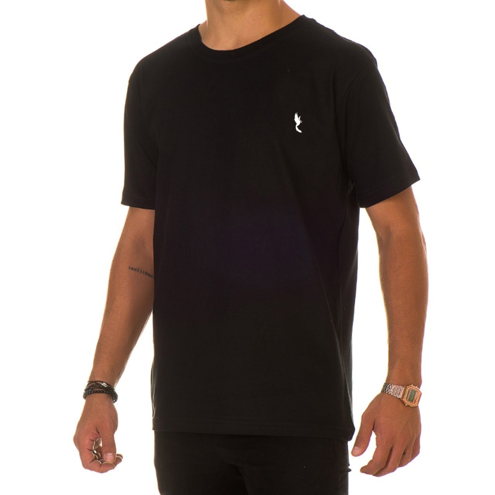 Vista 3 Conjunto Camiseta e Bermuda Confortável Leve com Boné P ao GG Polo Blu preto Polo Blu preto
