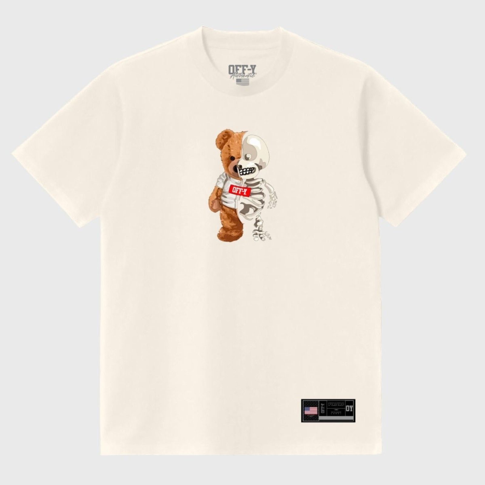 Camiseta Oversized Streetwear Off-Y white Urs Esquelet