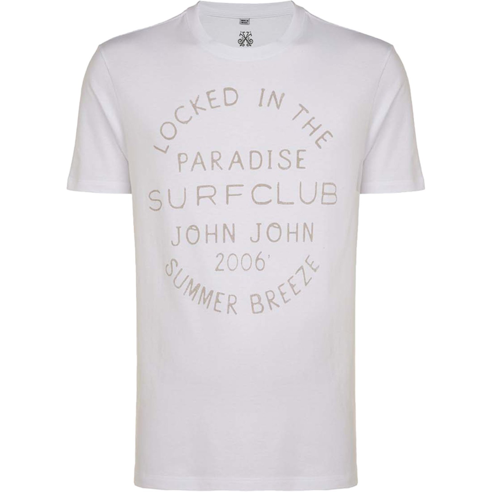 Camiseta John John Paradise Surfclub VE24 Branco Masculino