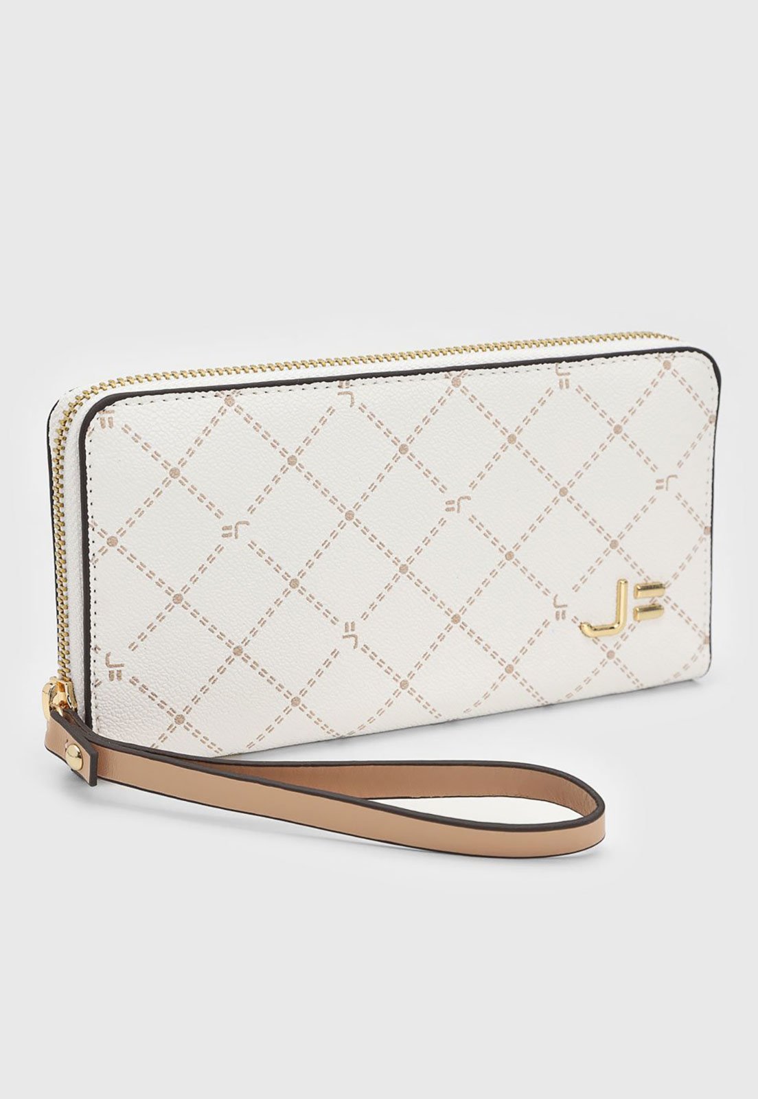Carteira Retangular Jorge Bischoff Monograma Off-White