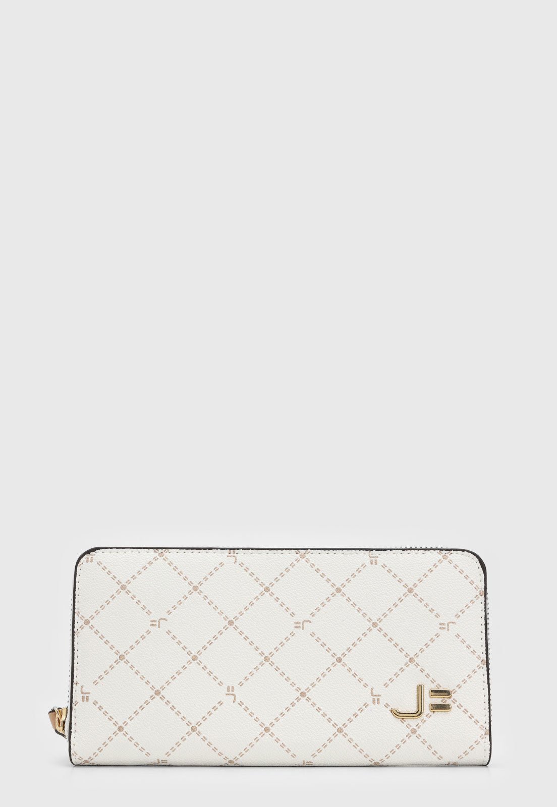 Vista 3 Carteira Feminina Jorge Bischoff Monograma Off-White off-white white Jorge Bischoff off-white white
