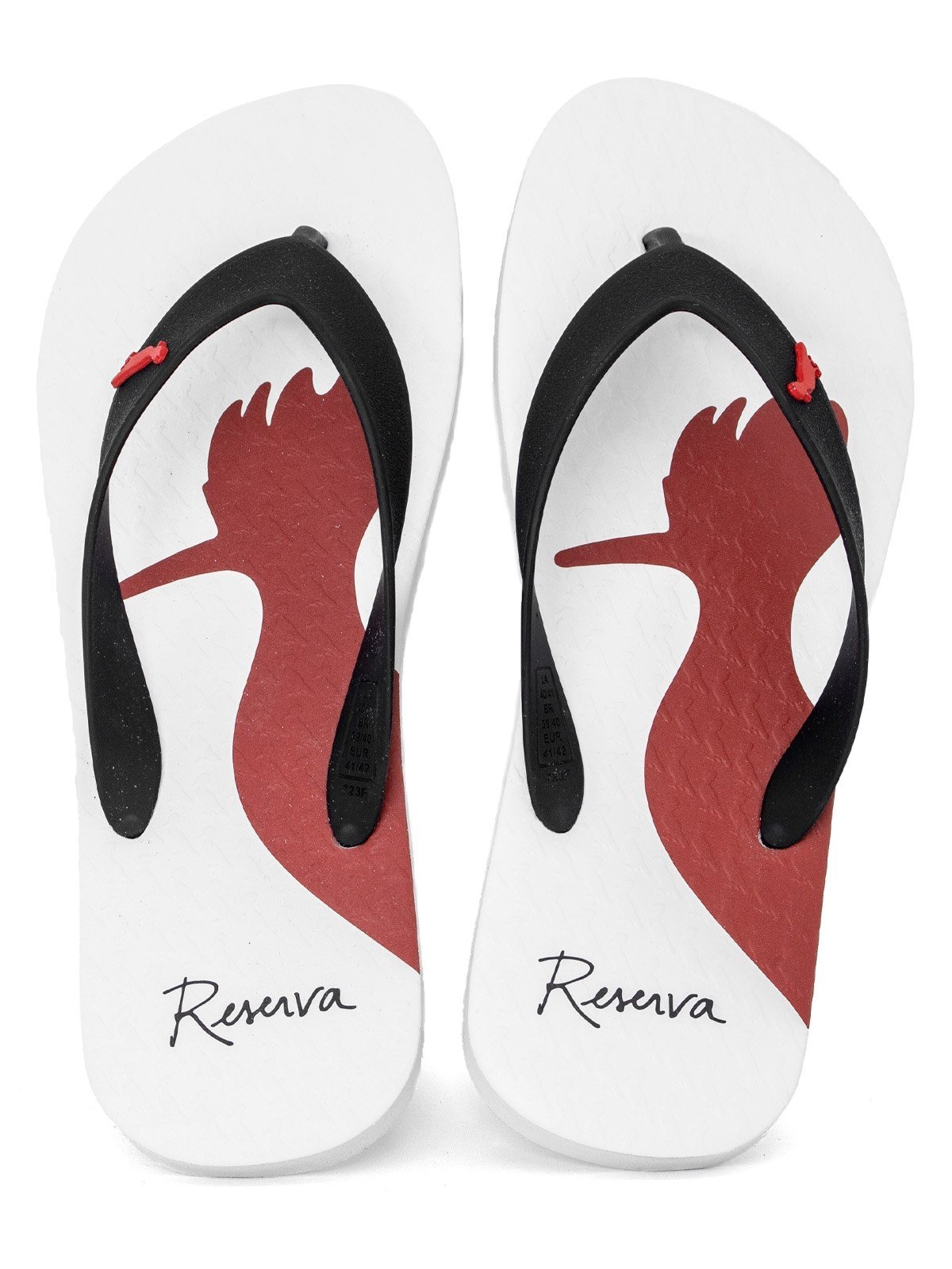 Chinelo Casual Reserva Go Borracha Estampa PP Conforto Qualidade Antiderrapante Branco PP