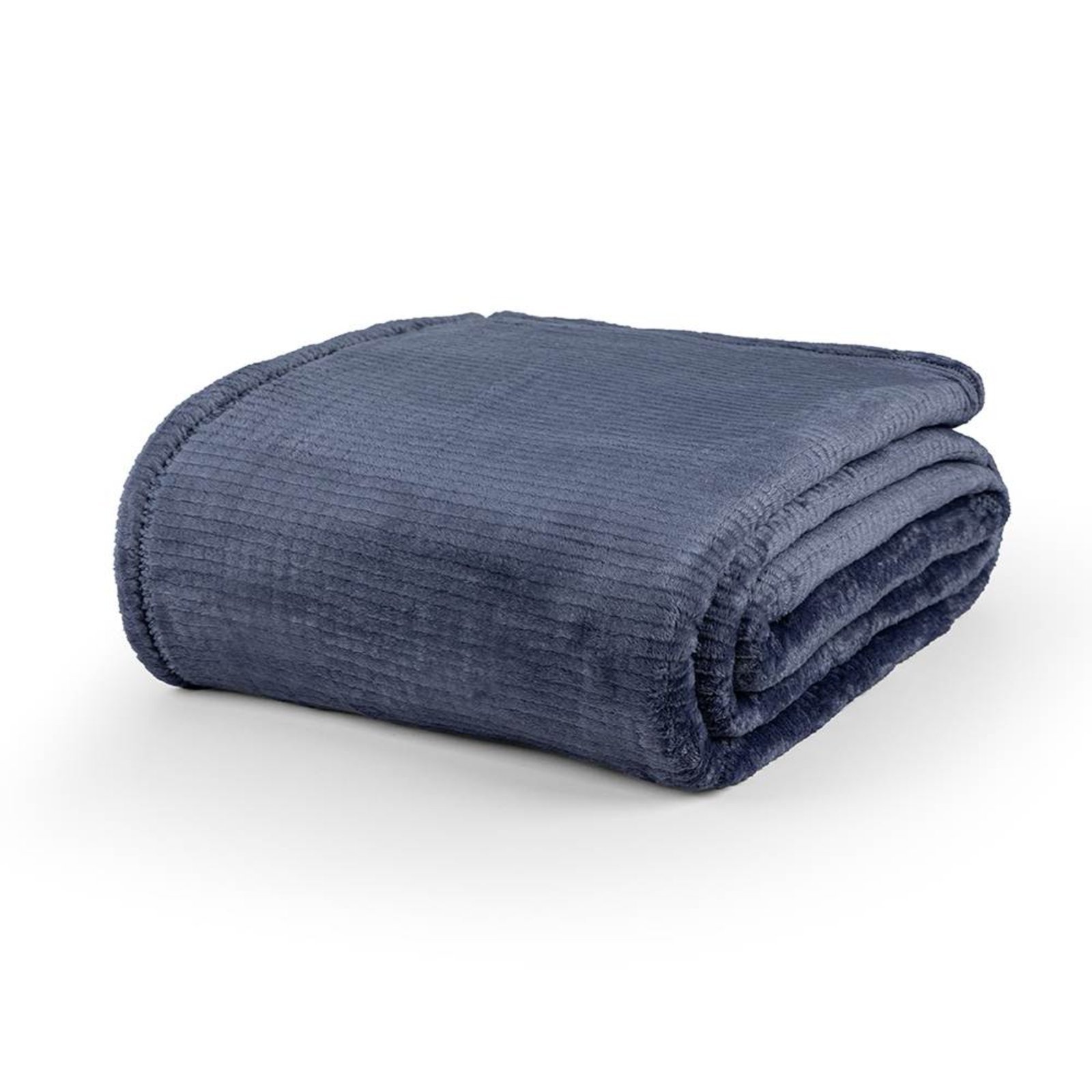 Cobertor Queen Casa Modelo Enxovais Manta Flannel Ultrasoft Dublin Azul Noturno