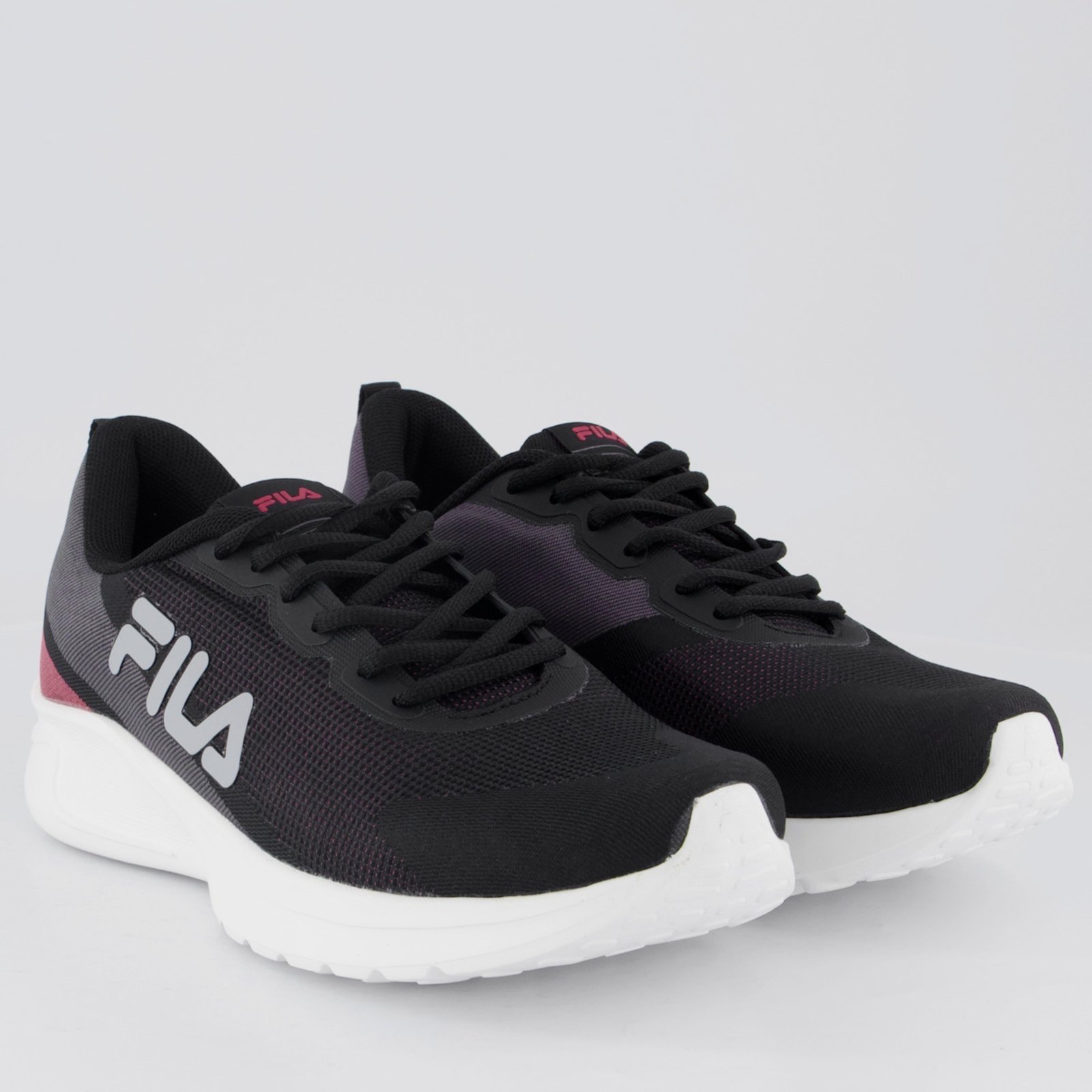 Vista 3 Tênis Fila Vector Feminino e Grafite preto Fila preto