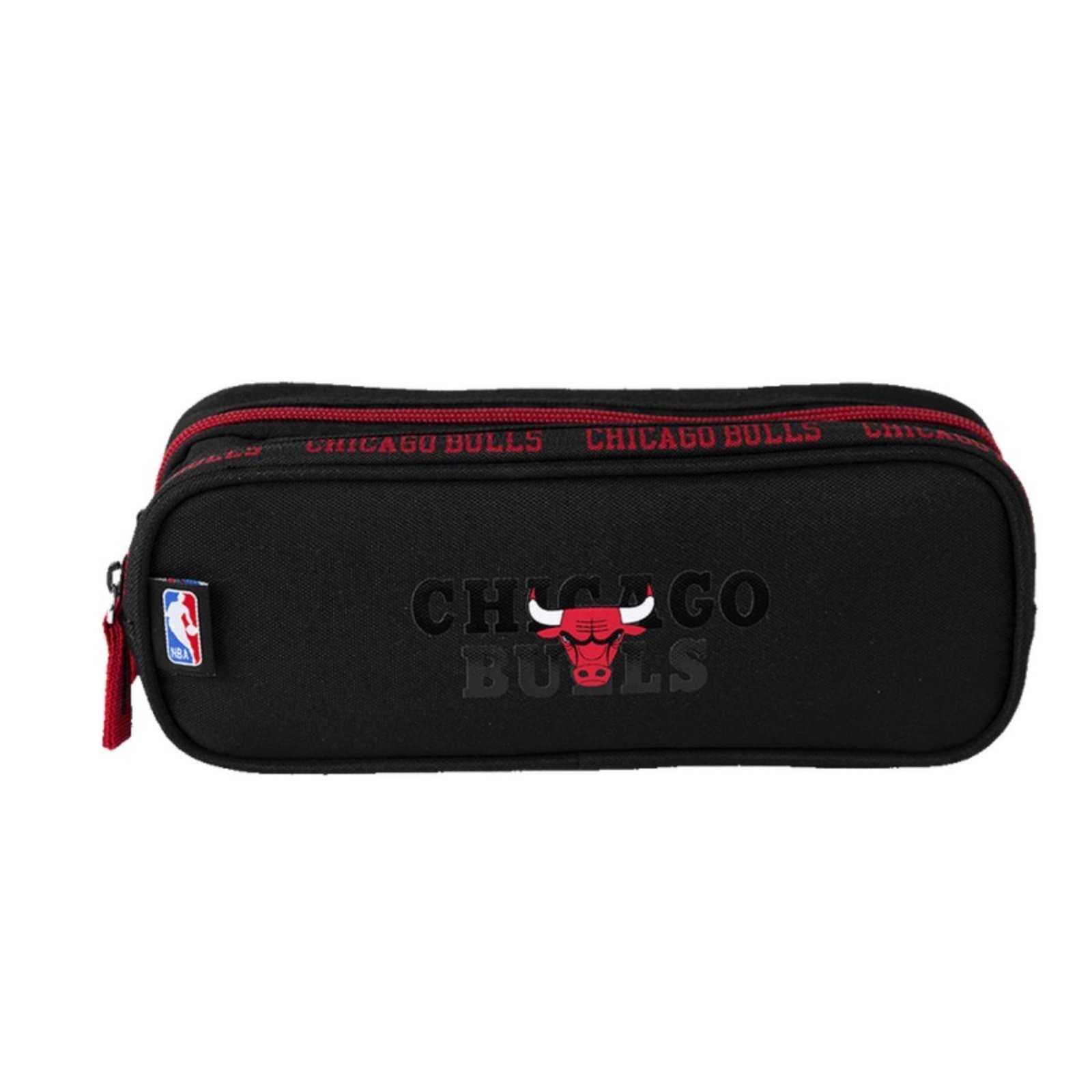 Infantil - Estojo 2 Compartimentos Nba Legend - Bulls Preto Sestini