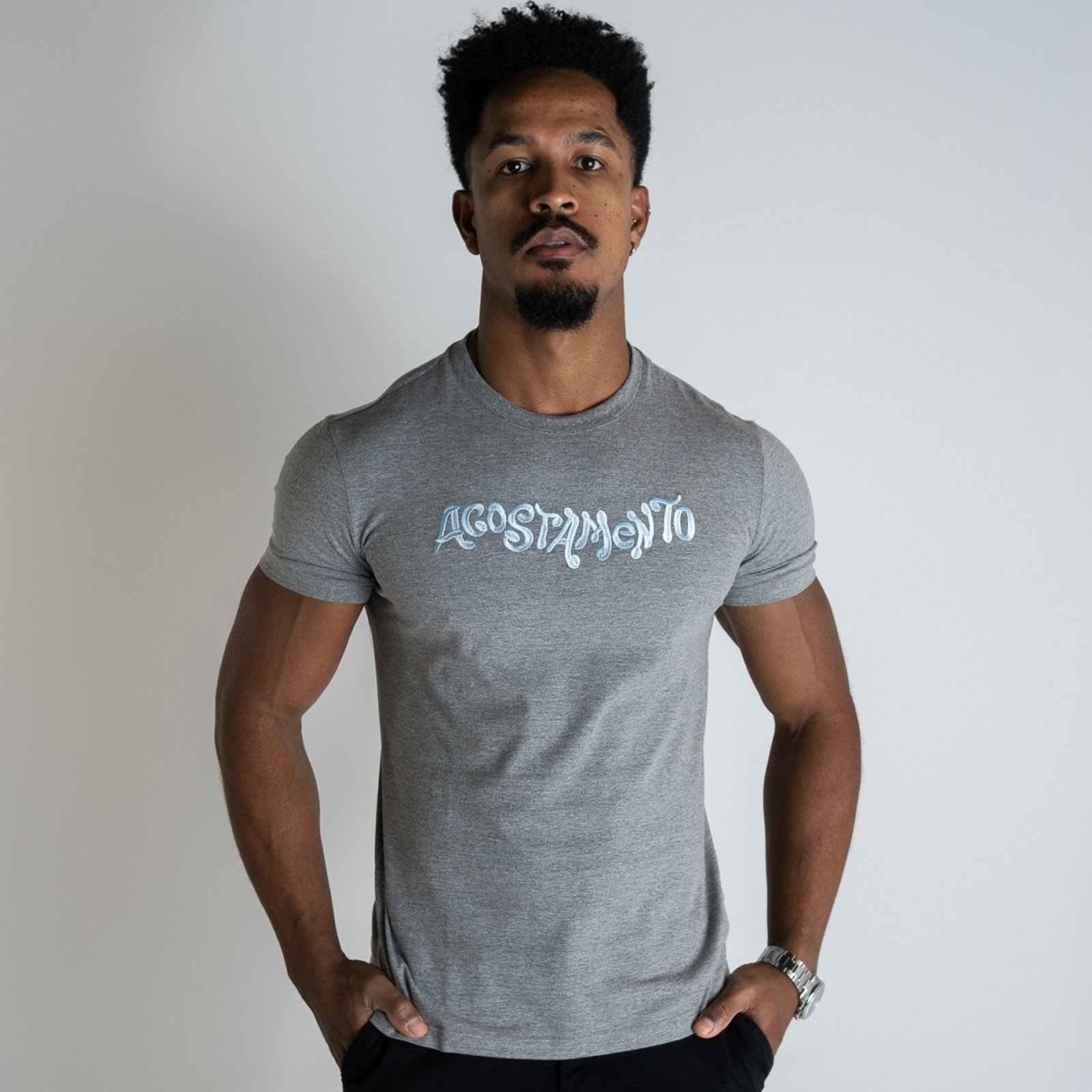 Camiseta Acostamento Mescla Grafite