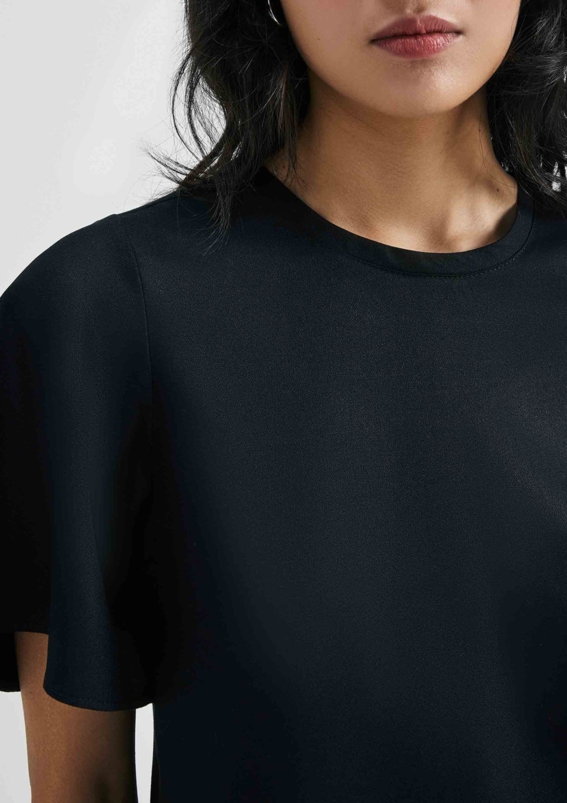 Vista 3 Blusa Feminina Manga Evasê Em Viscose Creponada Hering vermelho Hering vermelho