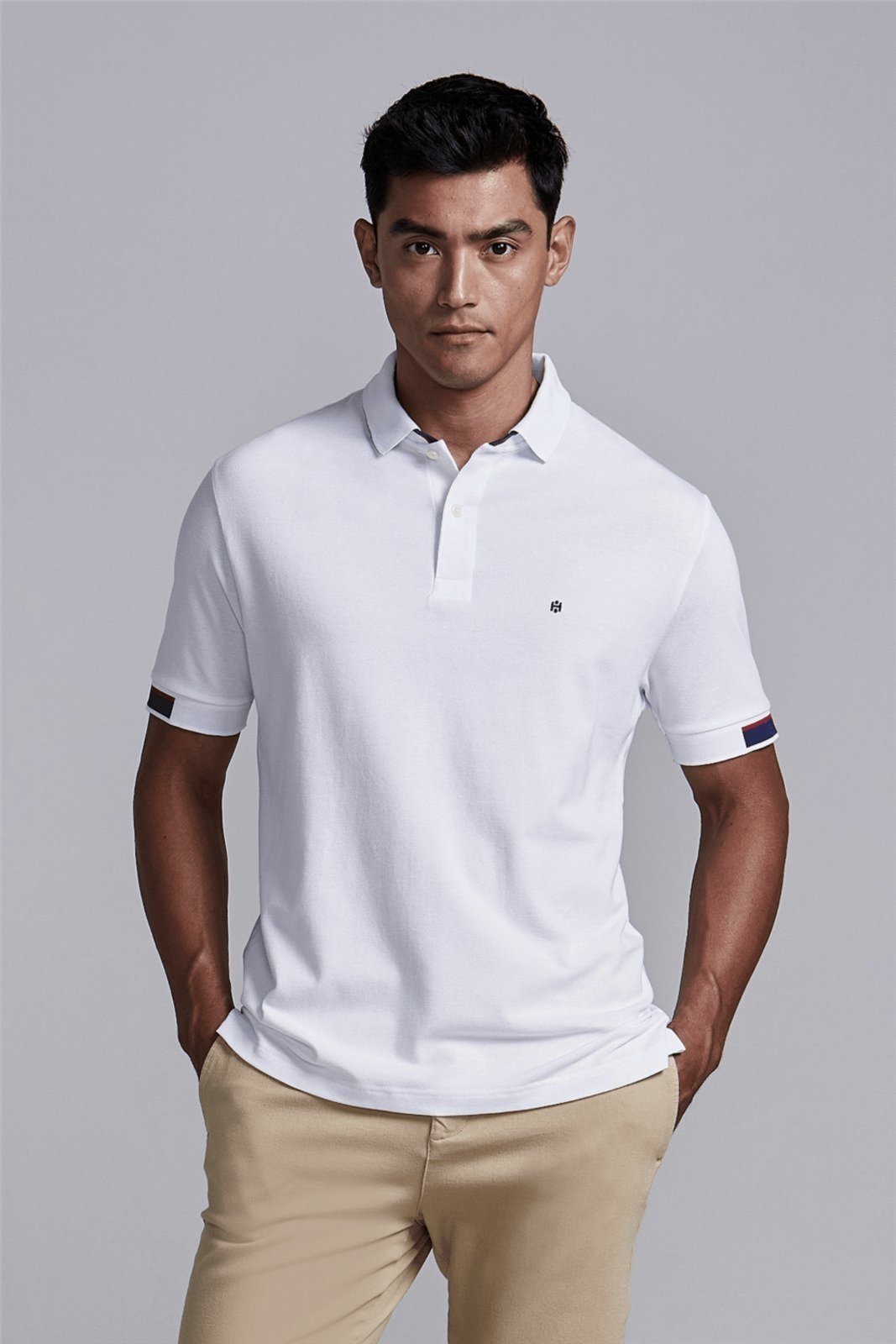 HIGHSTIL Camisa Polo Piquet Comfort – Branco