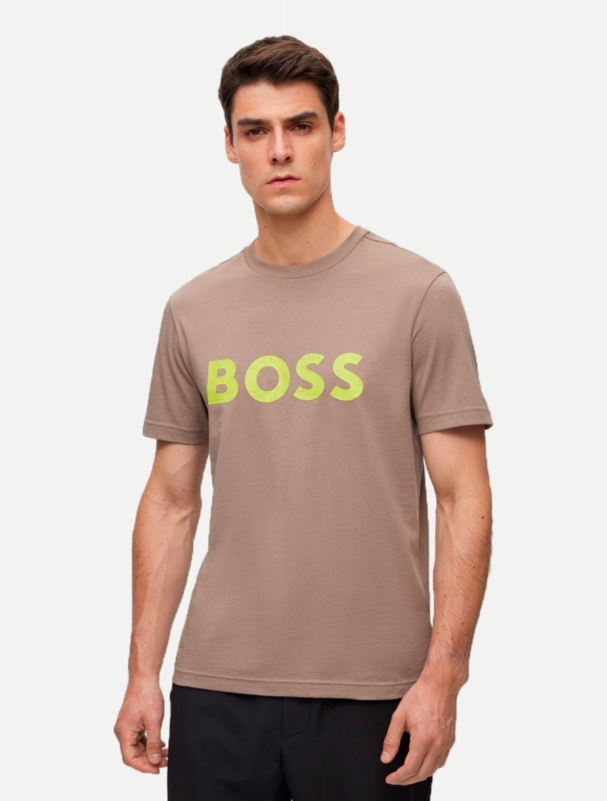 Camiseta Hugo Boss Masculina Oversized Tee 1 Marrom