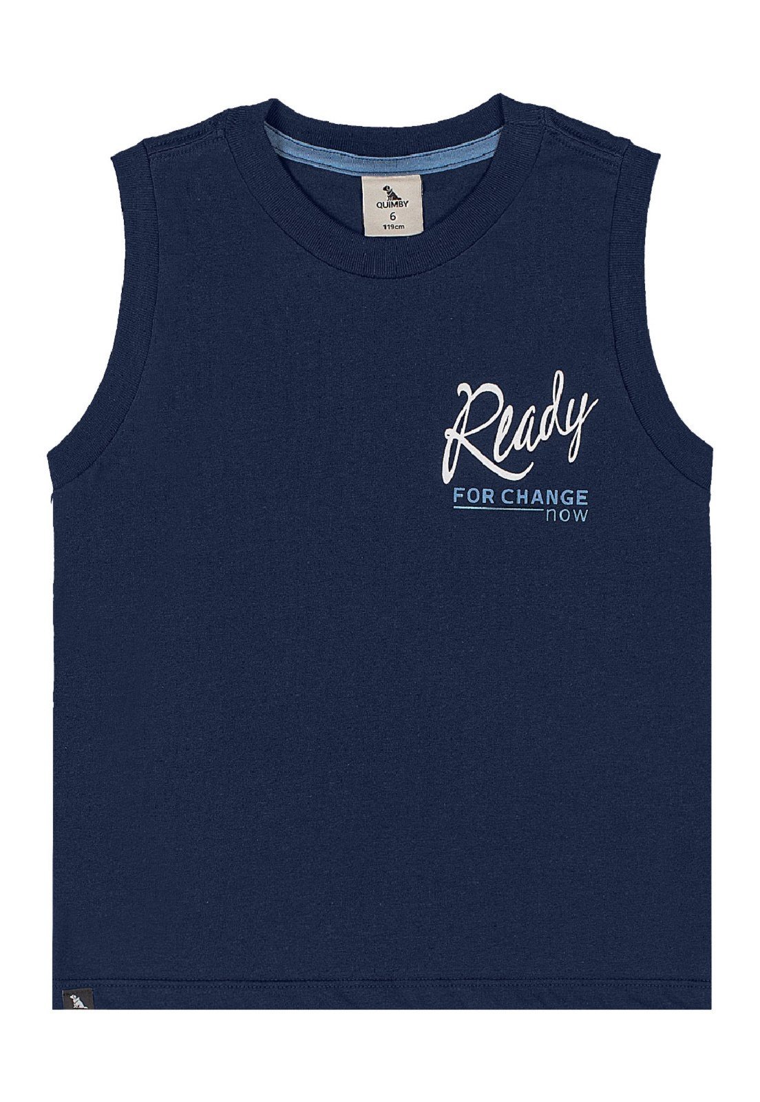 Vista 3 Infantil - Regata Algodão Estampado Quimby branco Quimby branco