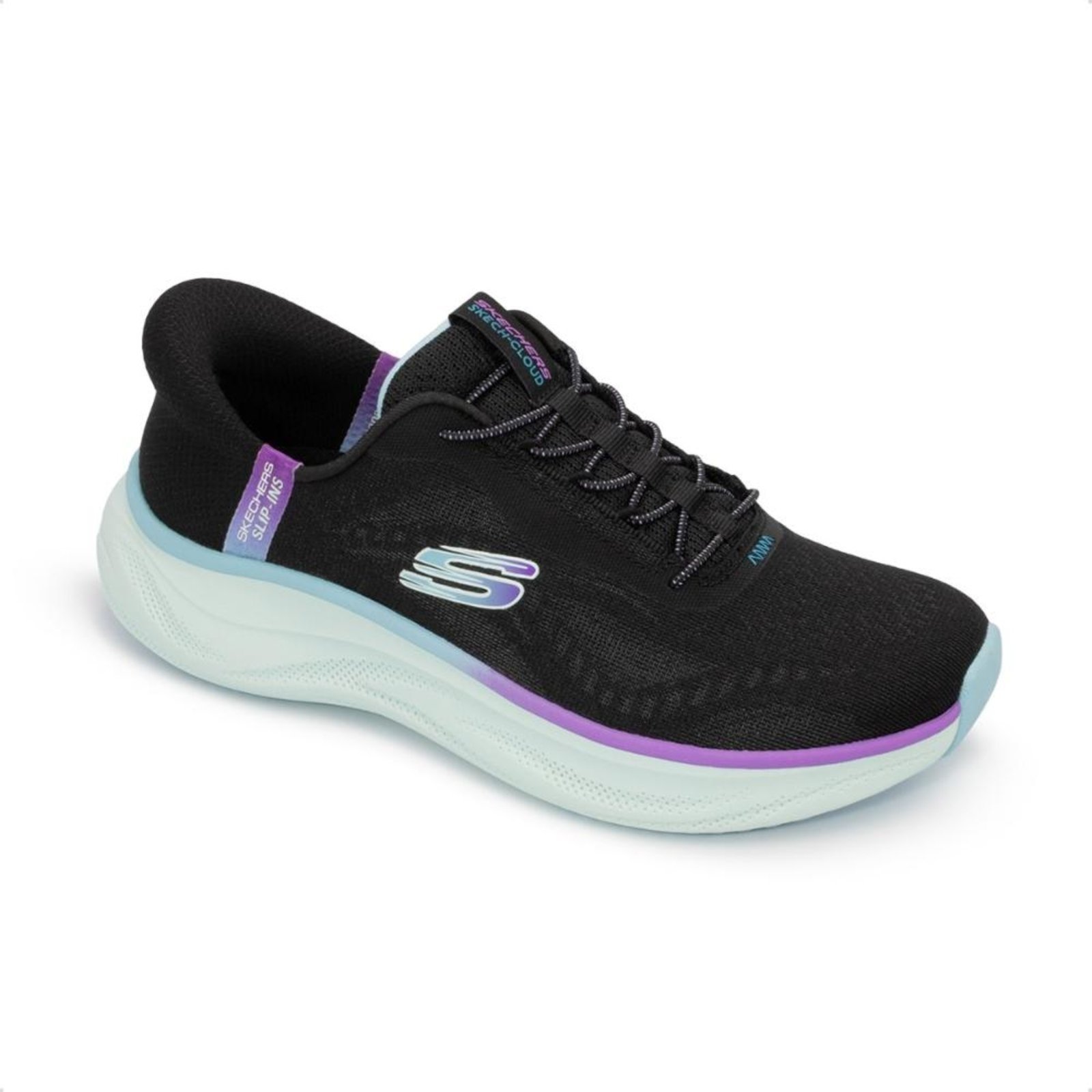 Vista 3 Tênis Skechers Feminino Skech Cloud-Perfectly Plush preto Skechers preto