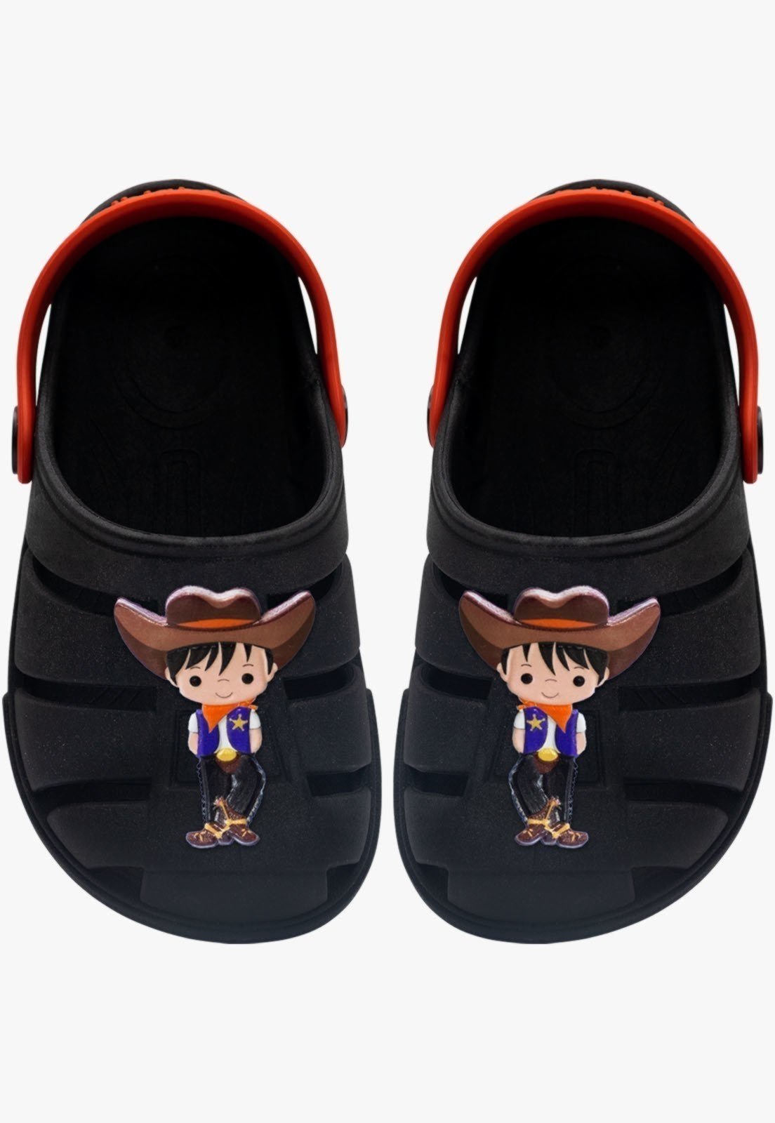 Infantil – Sandalia Babuche Masculino Pópidi Chinelo Cowboy Preto