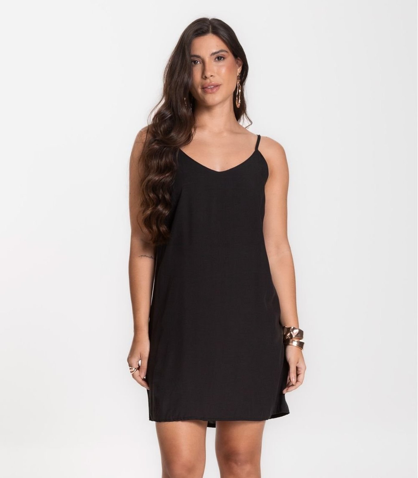 Vista 2 Vestido Feminino Select laranja Select laranja