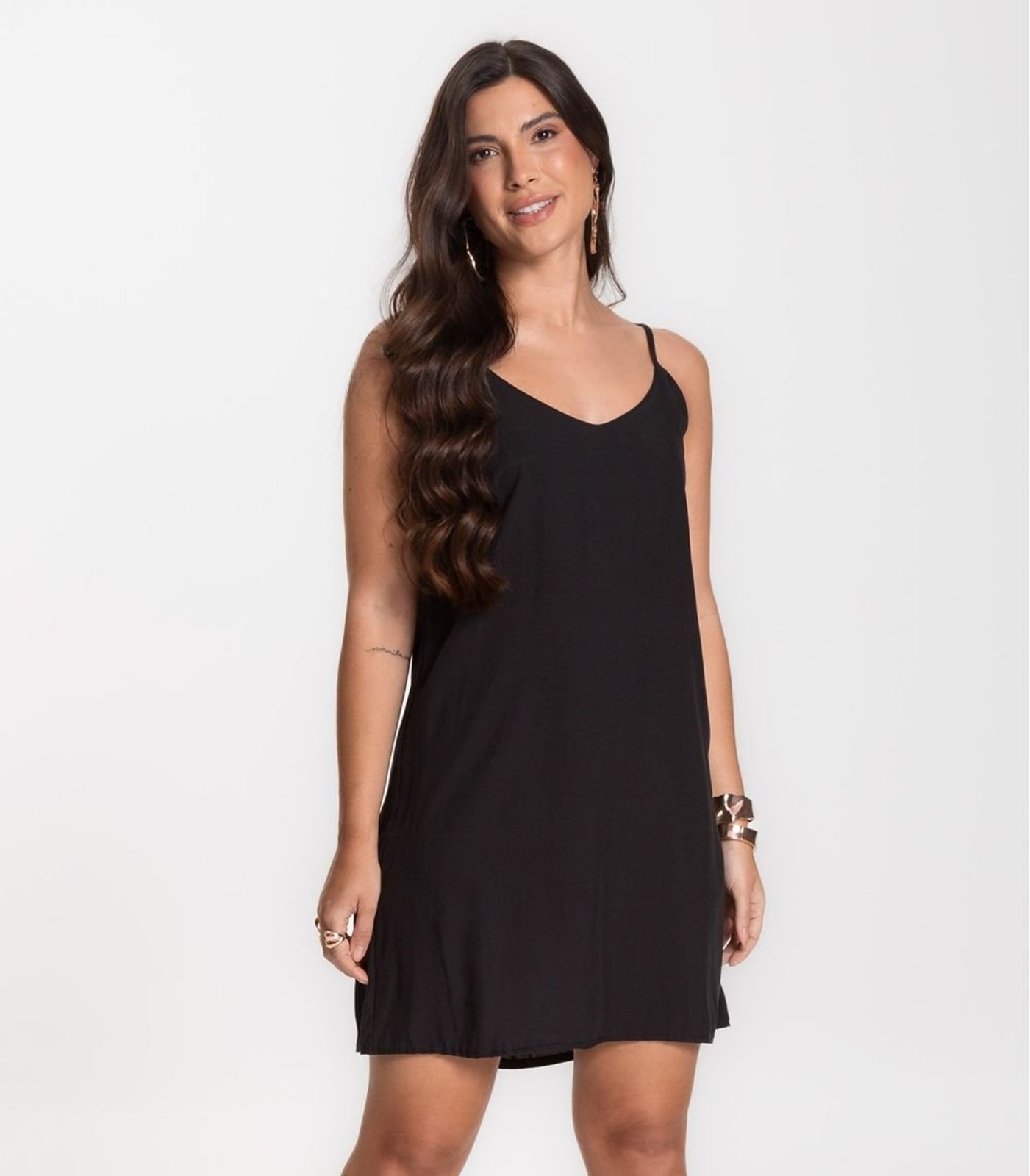 Vista 3 Vestido Feminino Select laranja Select laranja