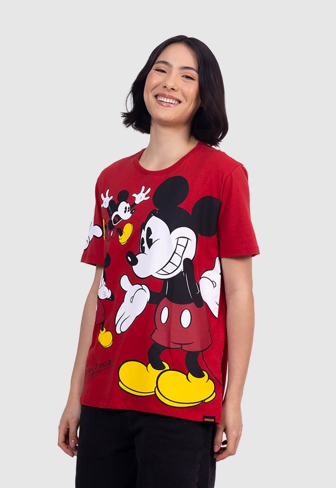 Camiseta Piticas Disney Mickey Mouse Caretas Cereja