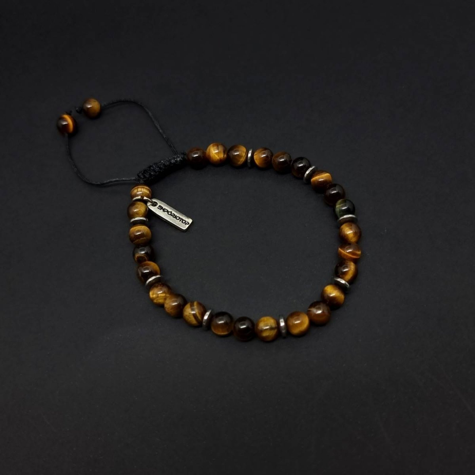 Pulseira Empóriotop de Pedras Hit Olho de Tigre Marrom