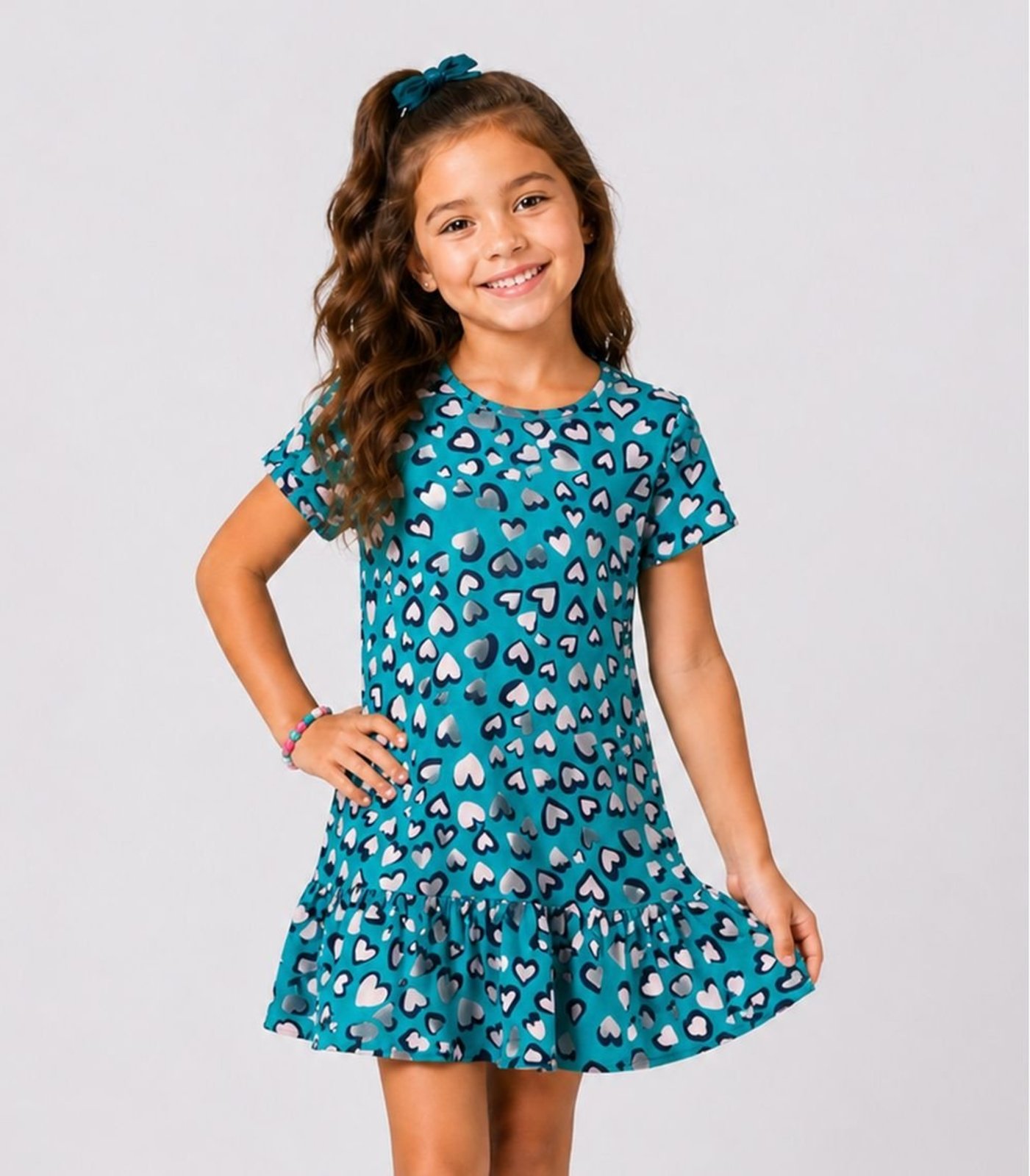 Infantil - Vestido Menina Estampado Select Verde