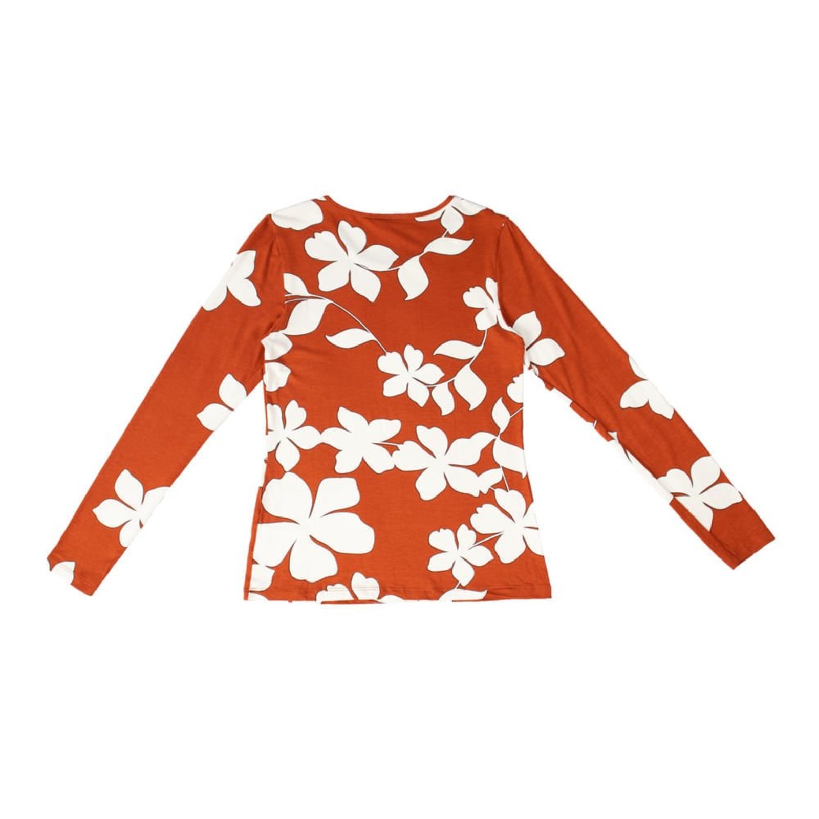 Vista 3 Blusa Feminina Rovitex Manga Longa Estampada Telha vermelho Rovitex vermelho