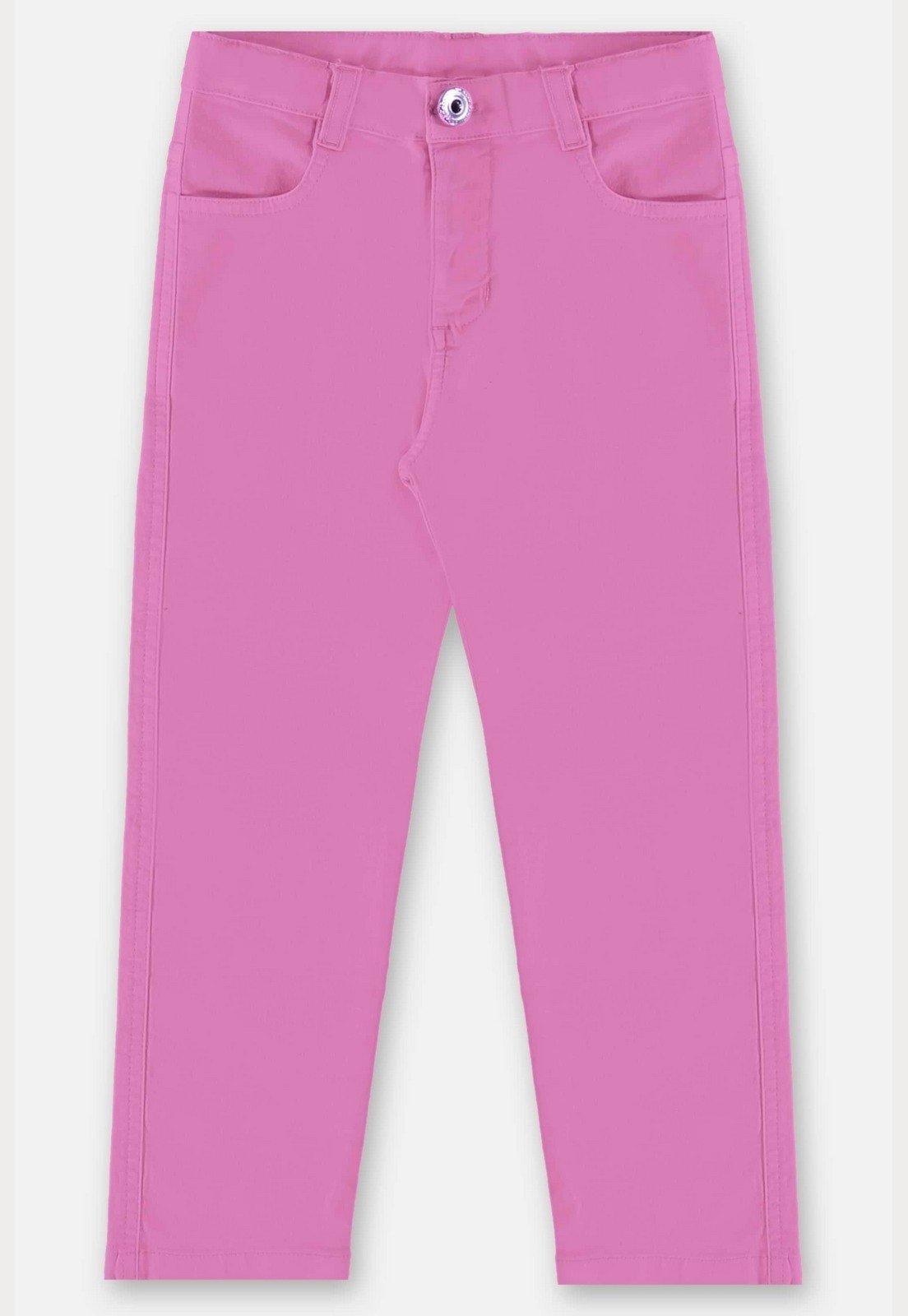Infantil – Calça Skinny em Sarja com Elastano Menina Up Baby Rosa