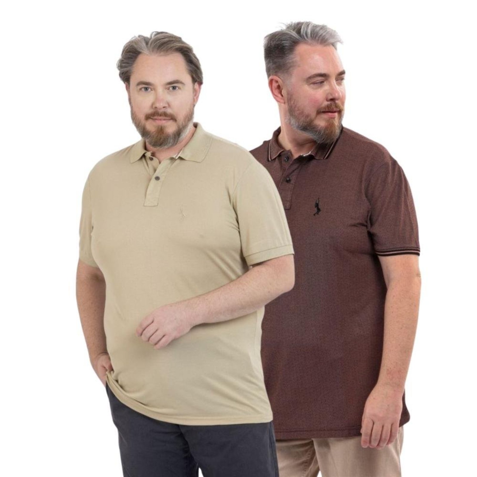 Kit 2 Camisa Polo Plus Size Tradicional Elegante Moderna