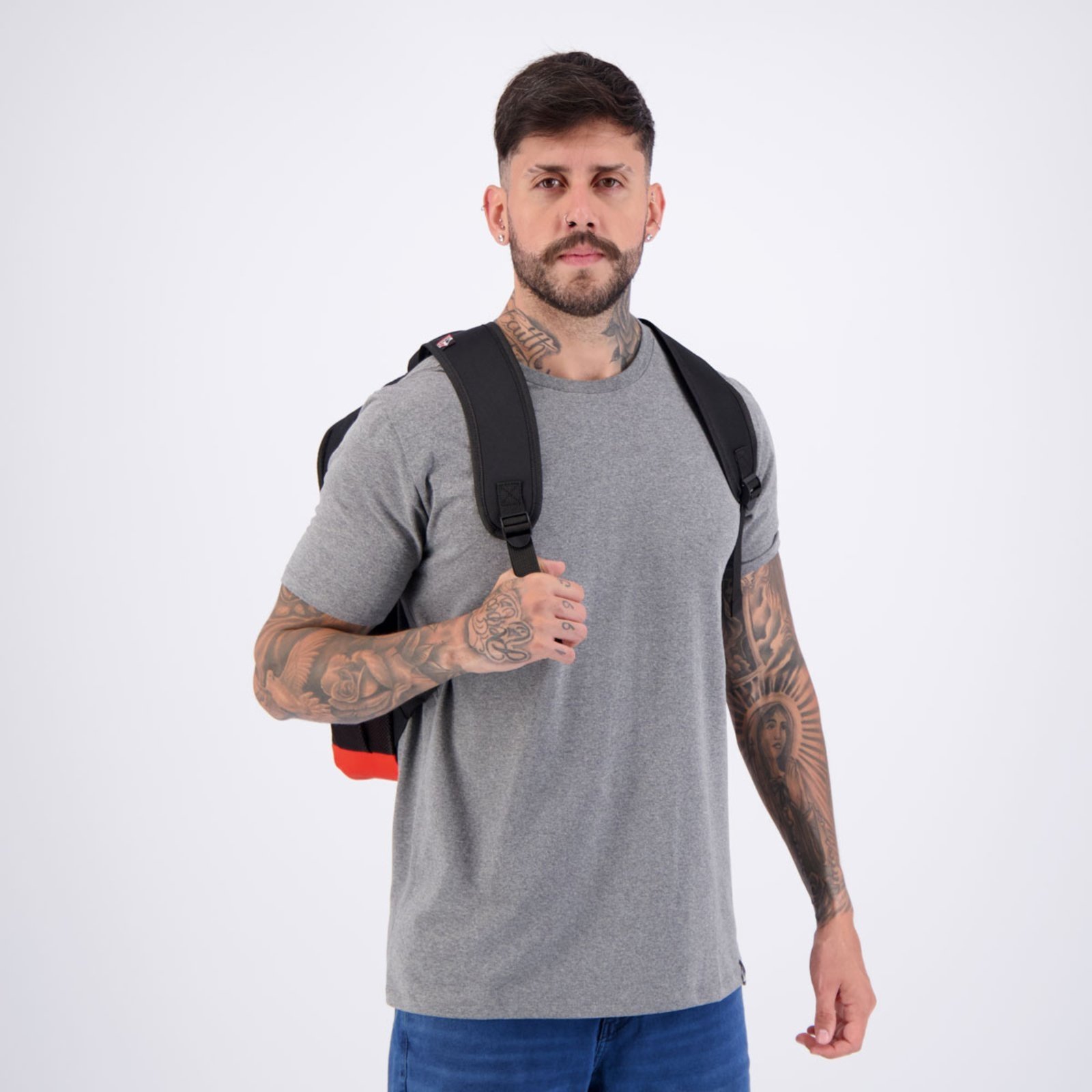 Vista 3 Infantil - Mochila São Paulo Esportiva Preta e Vermelha e Branca Xeryus preto Xeryus preto