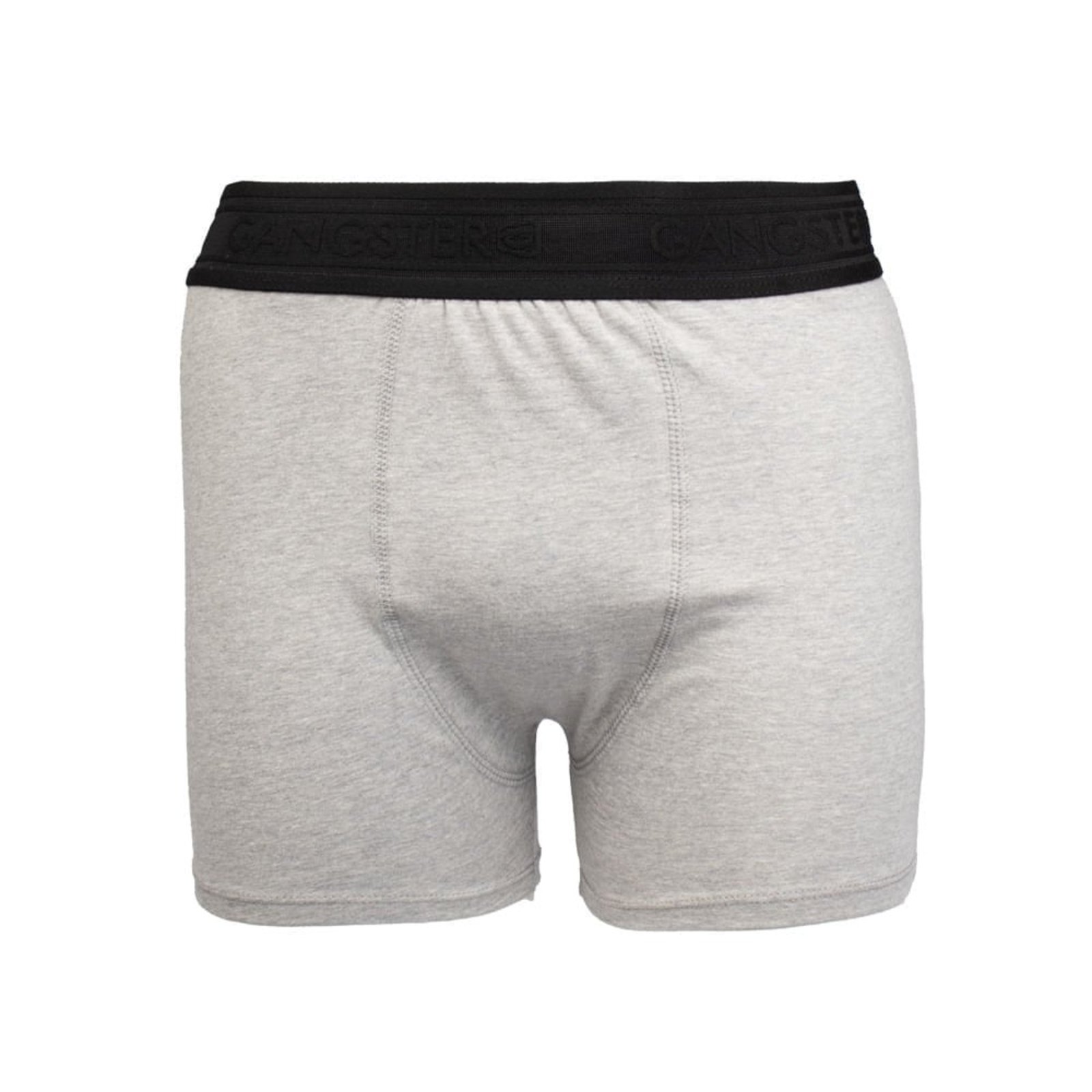 Cueca Boxer Masculina Gangster Soft Touch Cinza/Preto