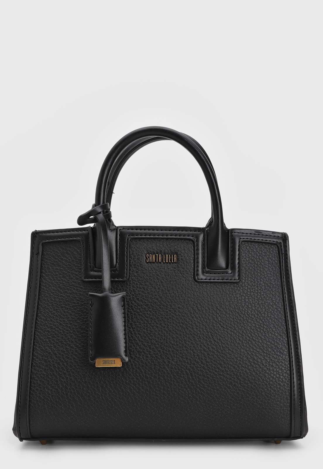 Bolsa Tiracolo Santa Lolla Alça Dupla Preta